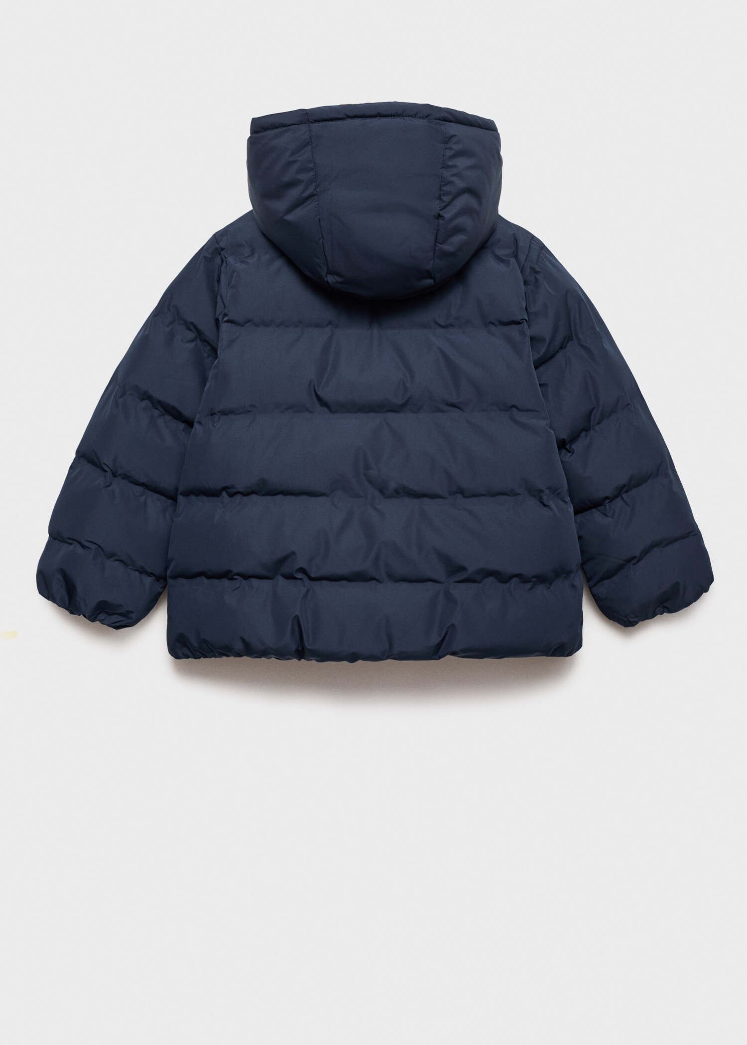 Hood quilted coat - Reverse of the article