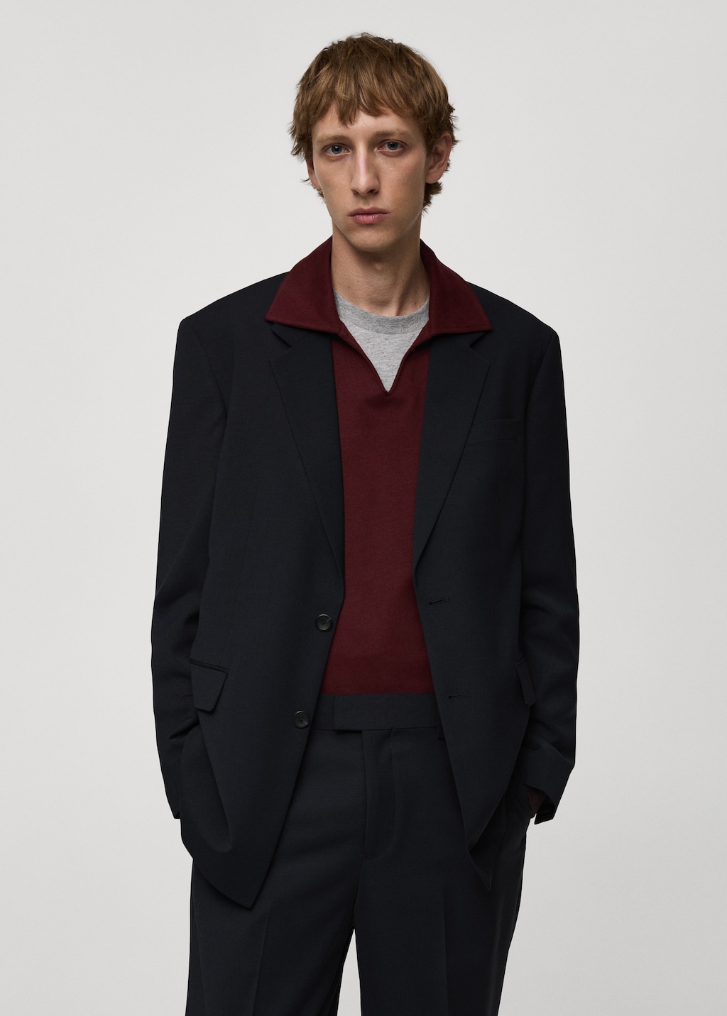 Regular fit wool blend suit jacket Men MANGO Bahrain