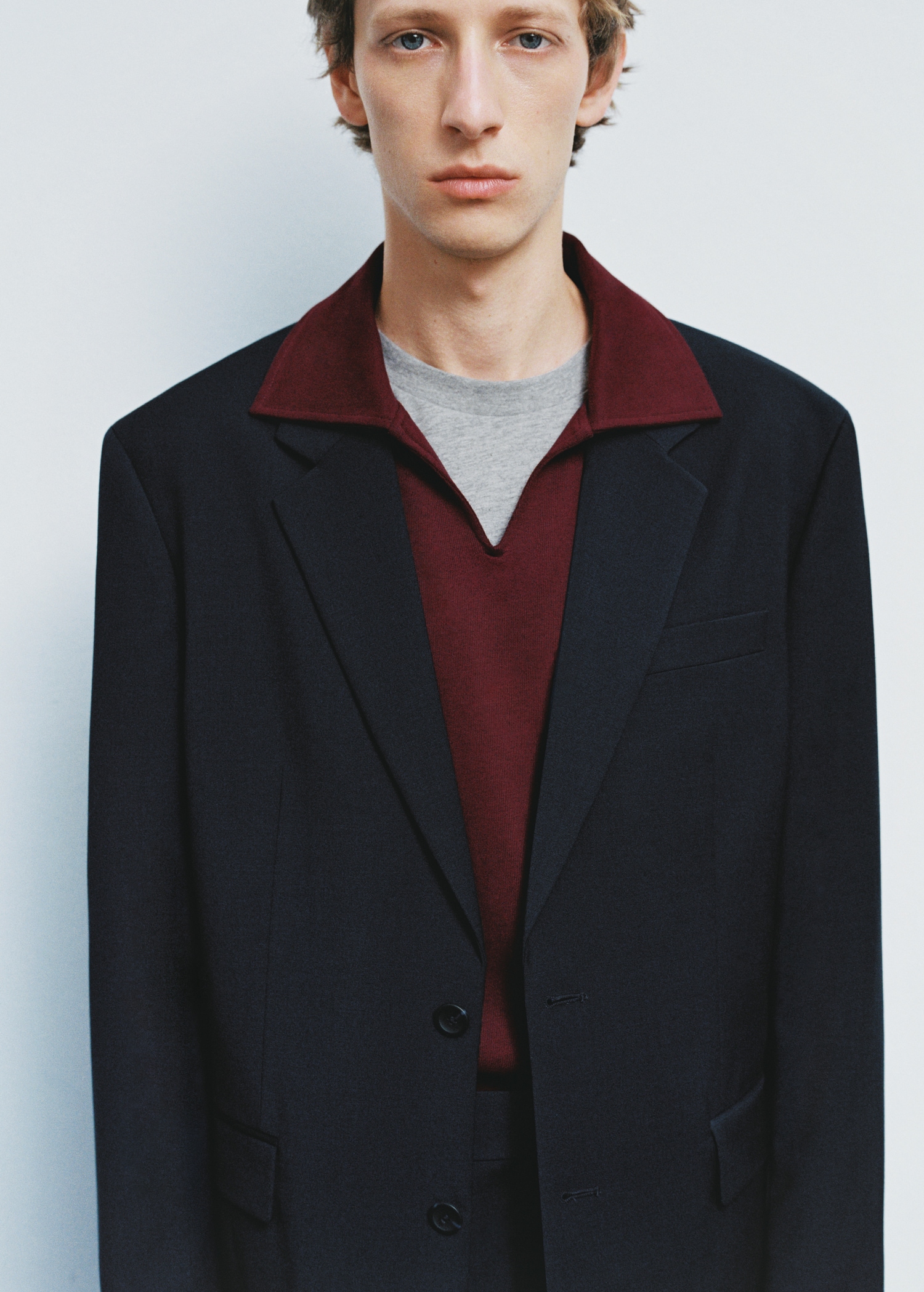Regular-fit wool-blend suit jacket - Details of the article 5