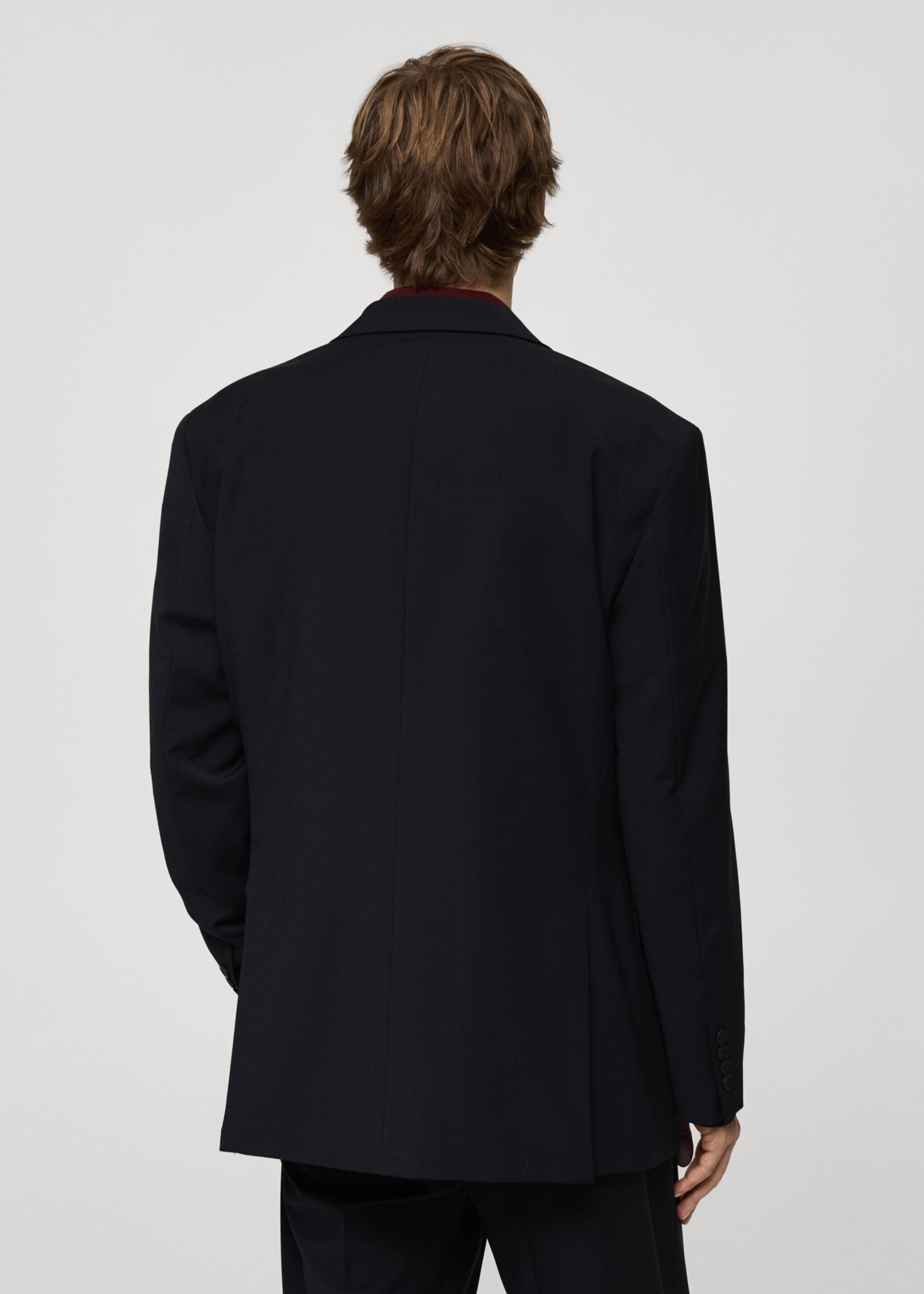 Regular-fit wool-blend suit jacket - Reverse of the article