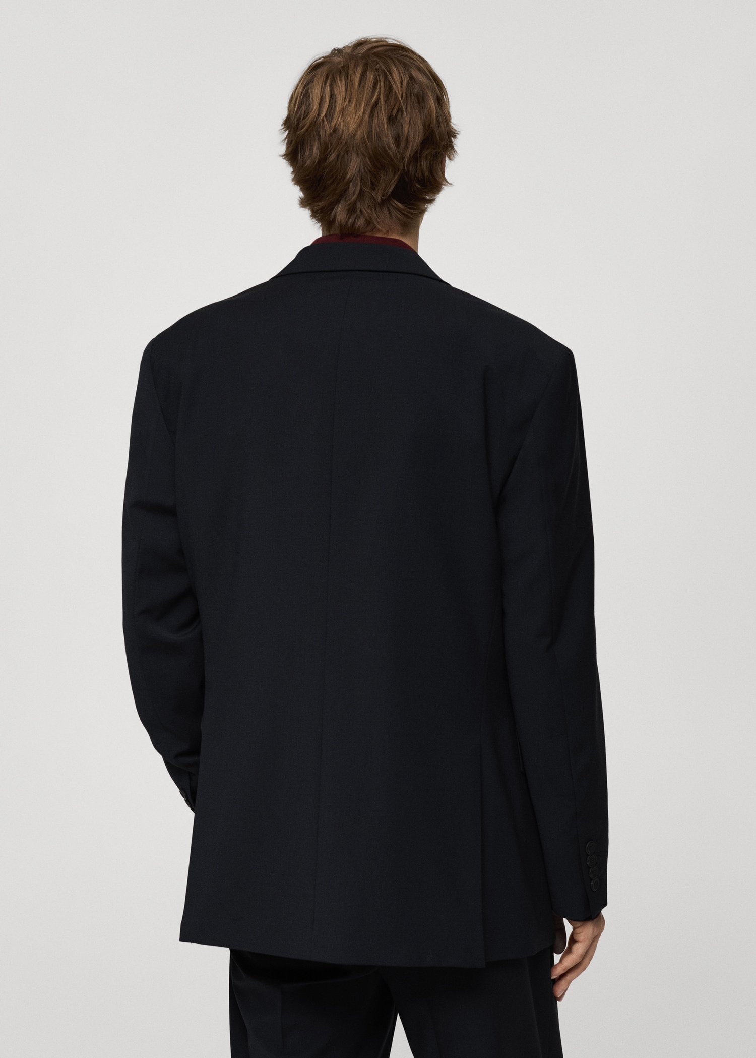 Regular-fit wool-blend suit jacket - Reverse of the article