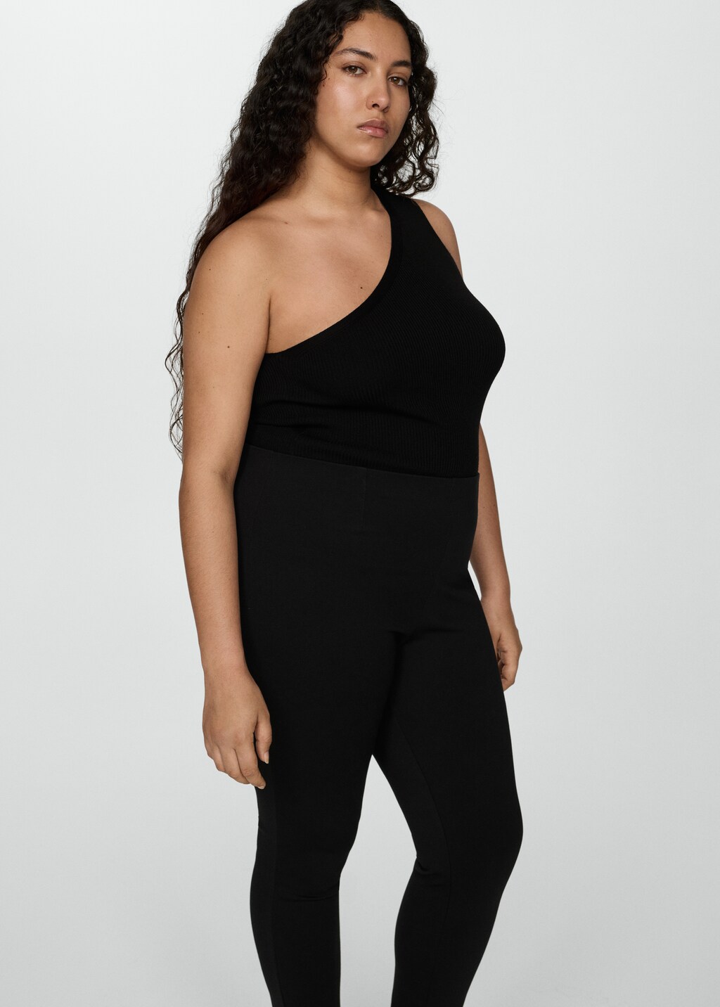 MANGO High waist leggings Black XS Woman