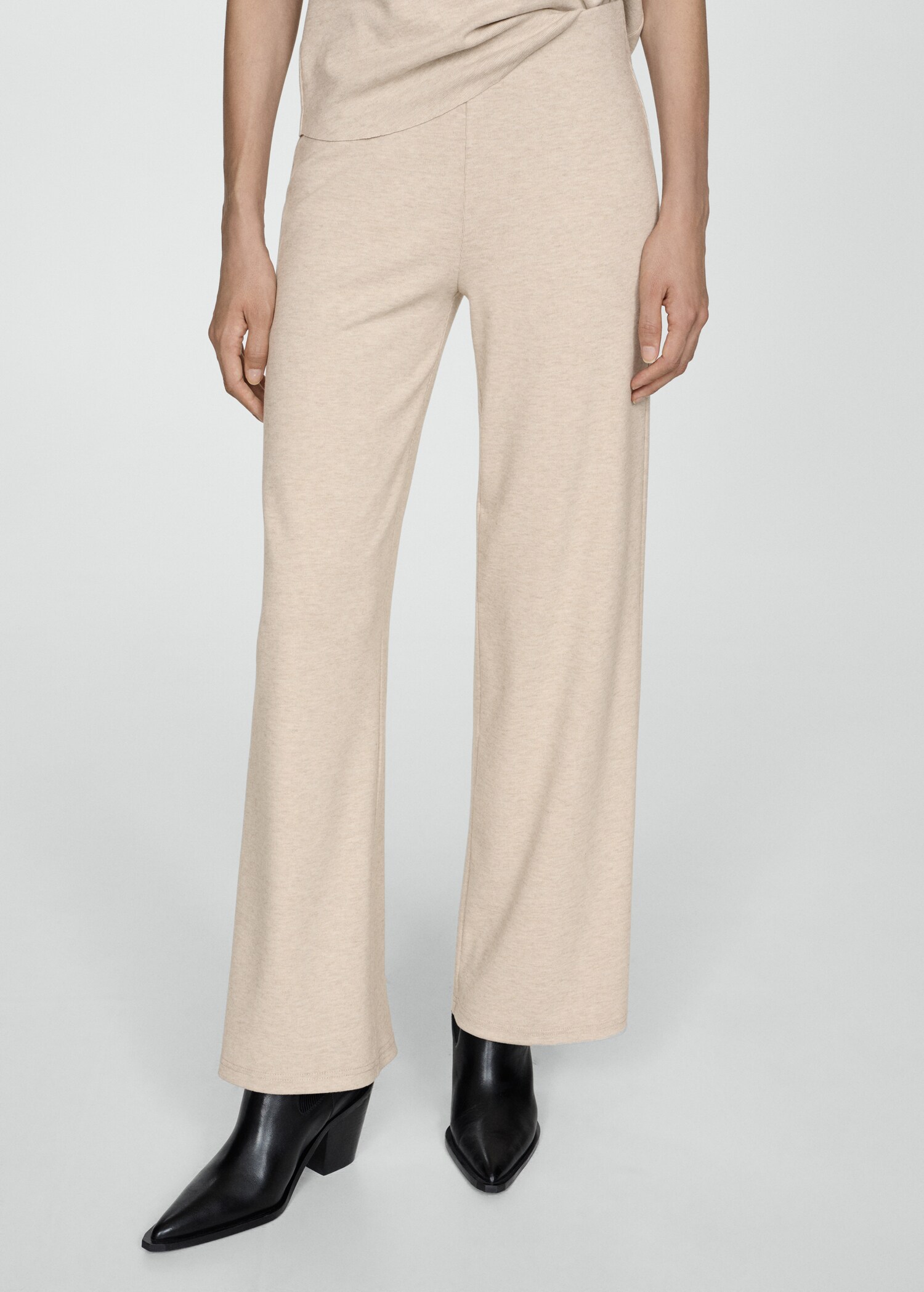 Knitted wideleg trousers - Details of the article 1