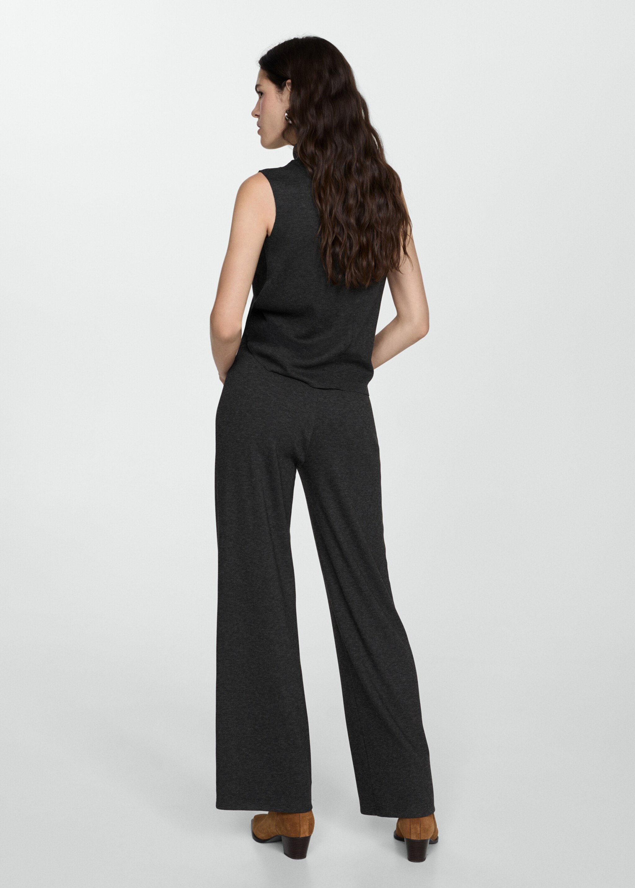 Knitted wideleg trousers - Reverse of the article