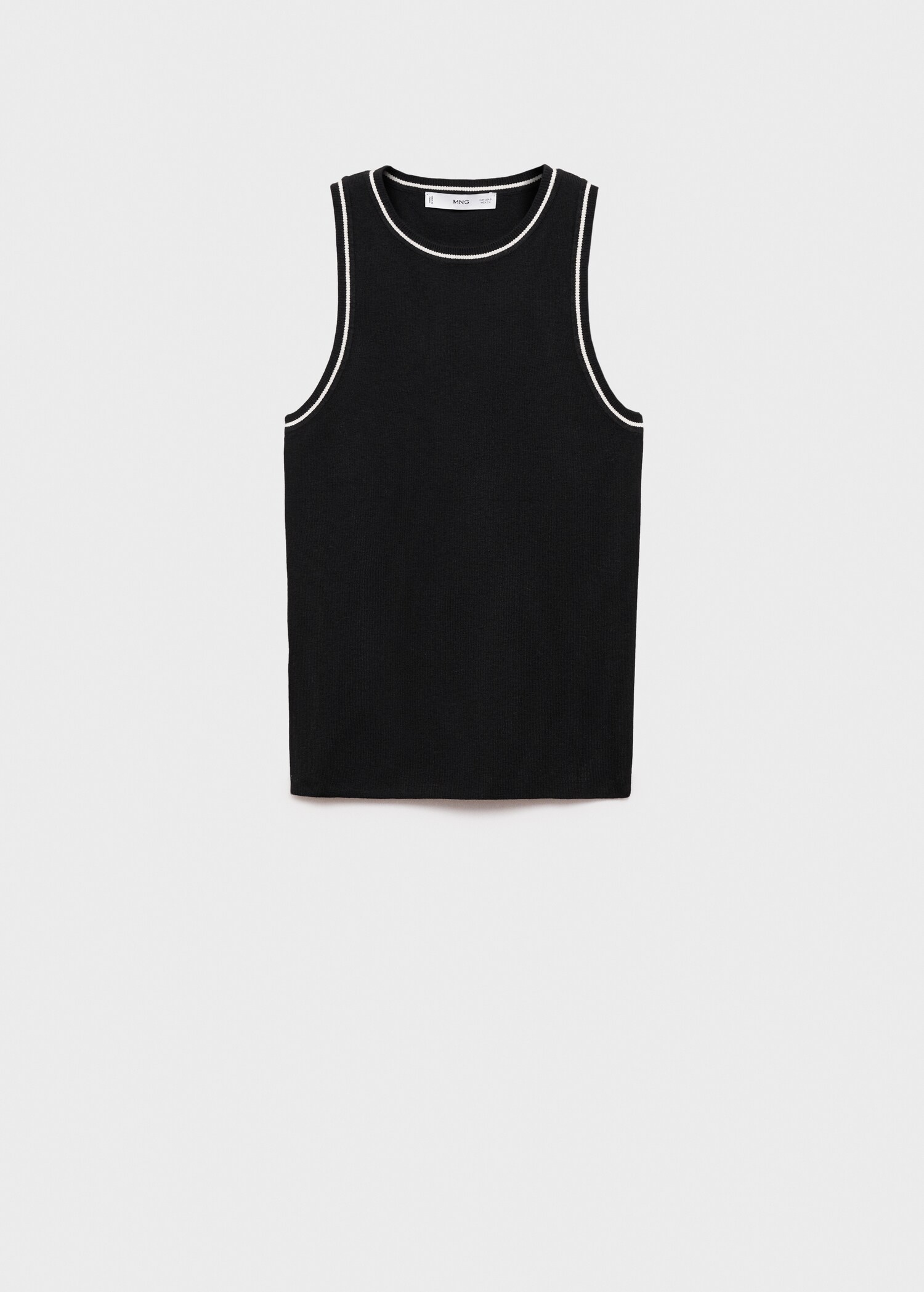 Knitted top with contrast details - Article without model