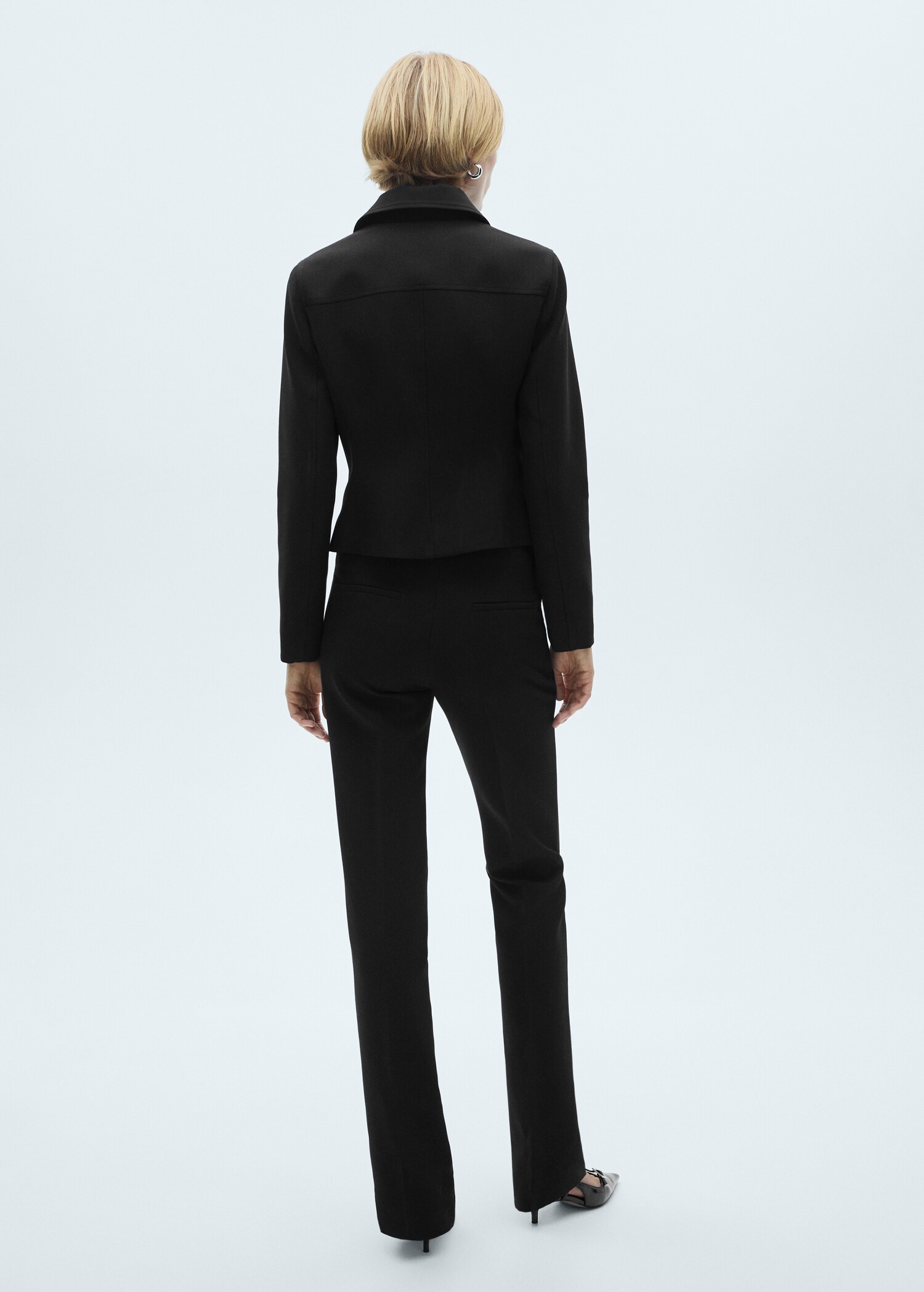Flared pants with zip - Reverse of the article