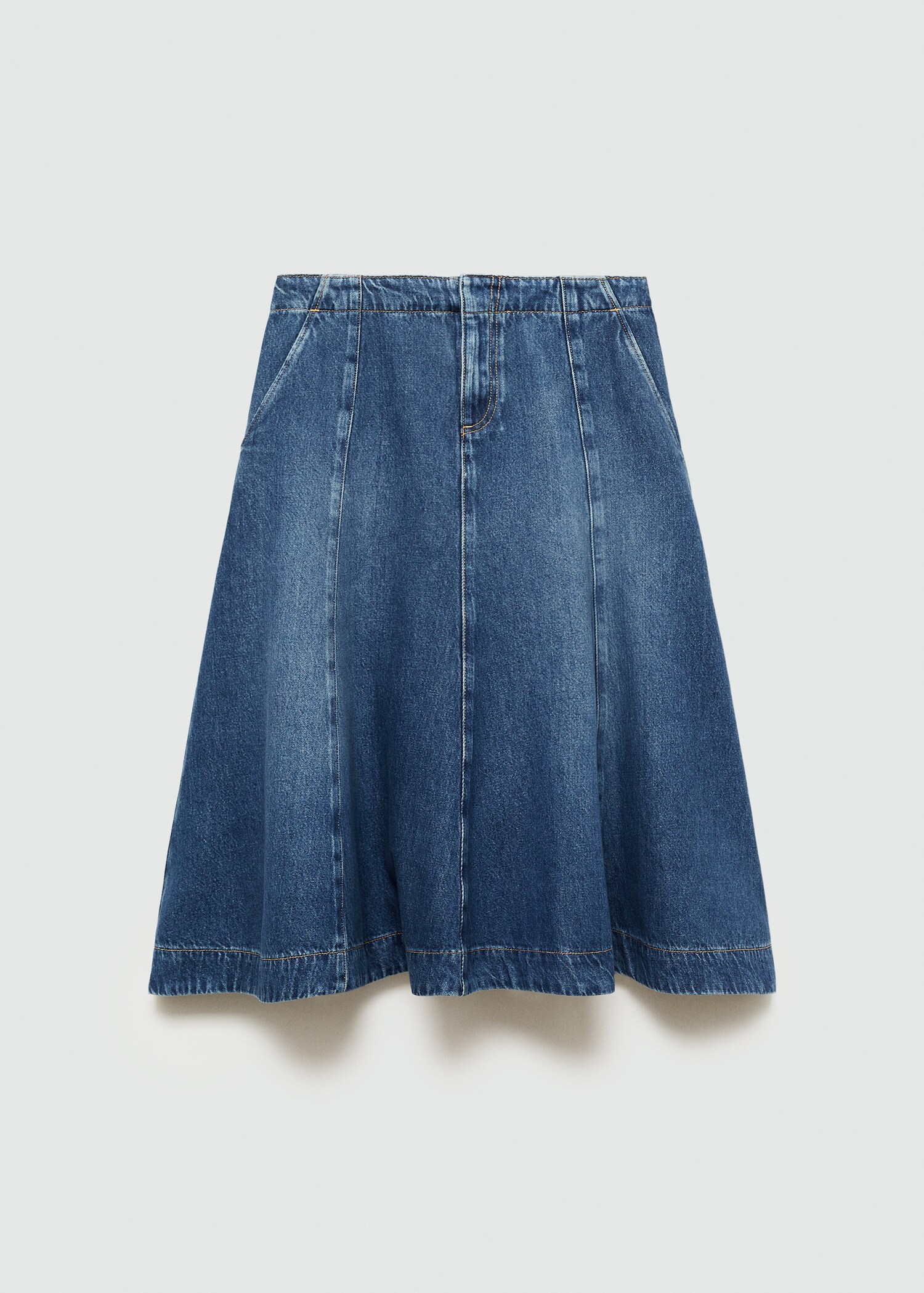 Jupe denim coutures contrastantes - Article sans modèle