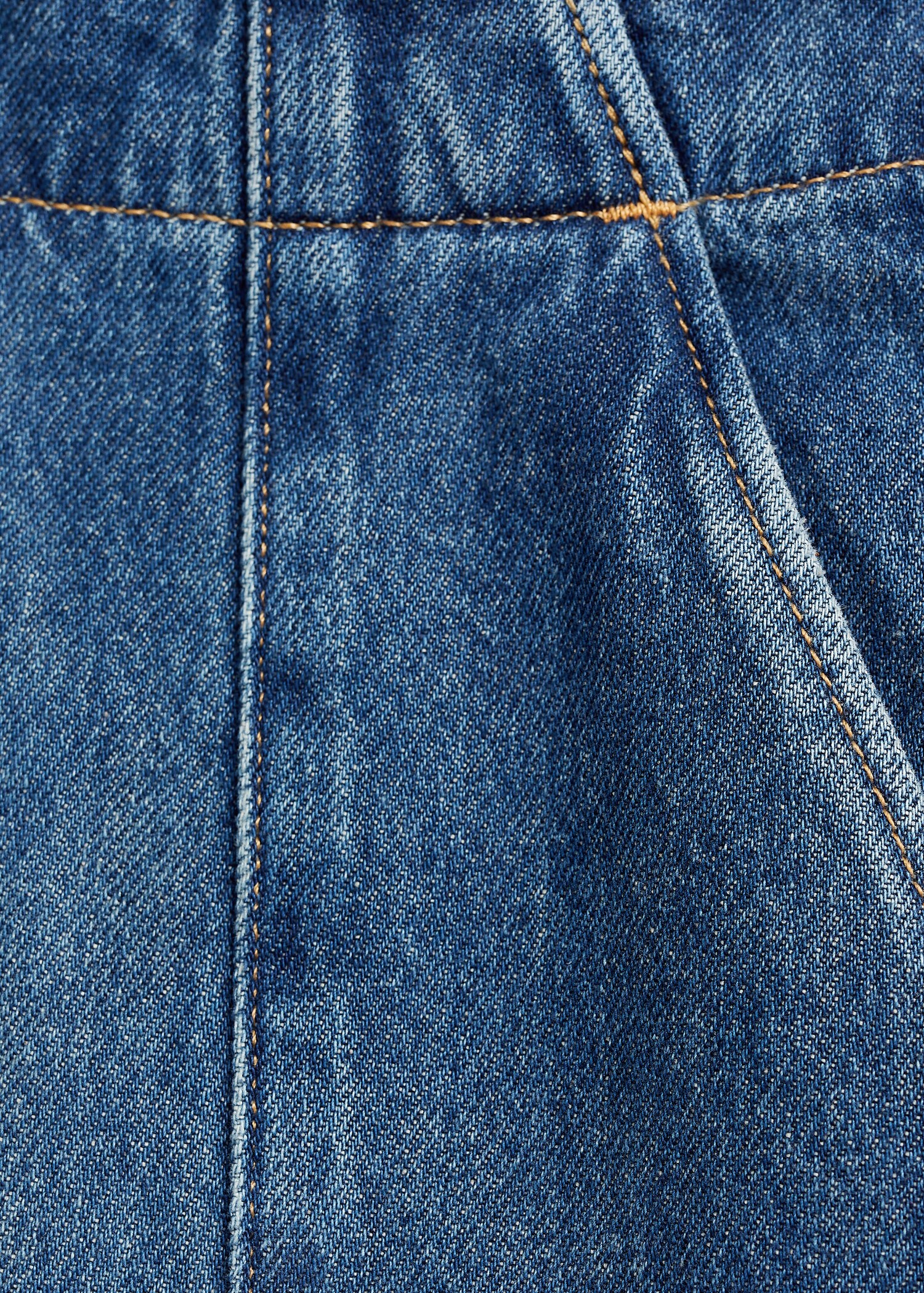Jupe denim coutures contrastantes - Détail de l'article 0