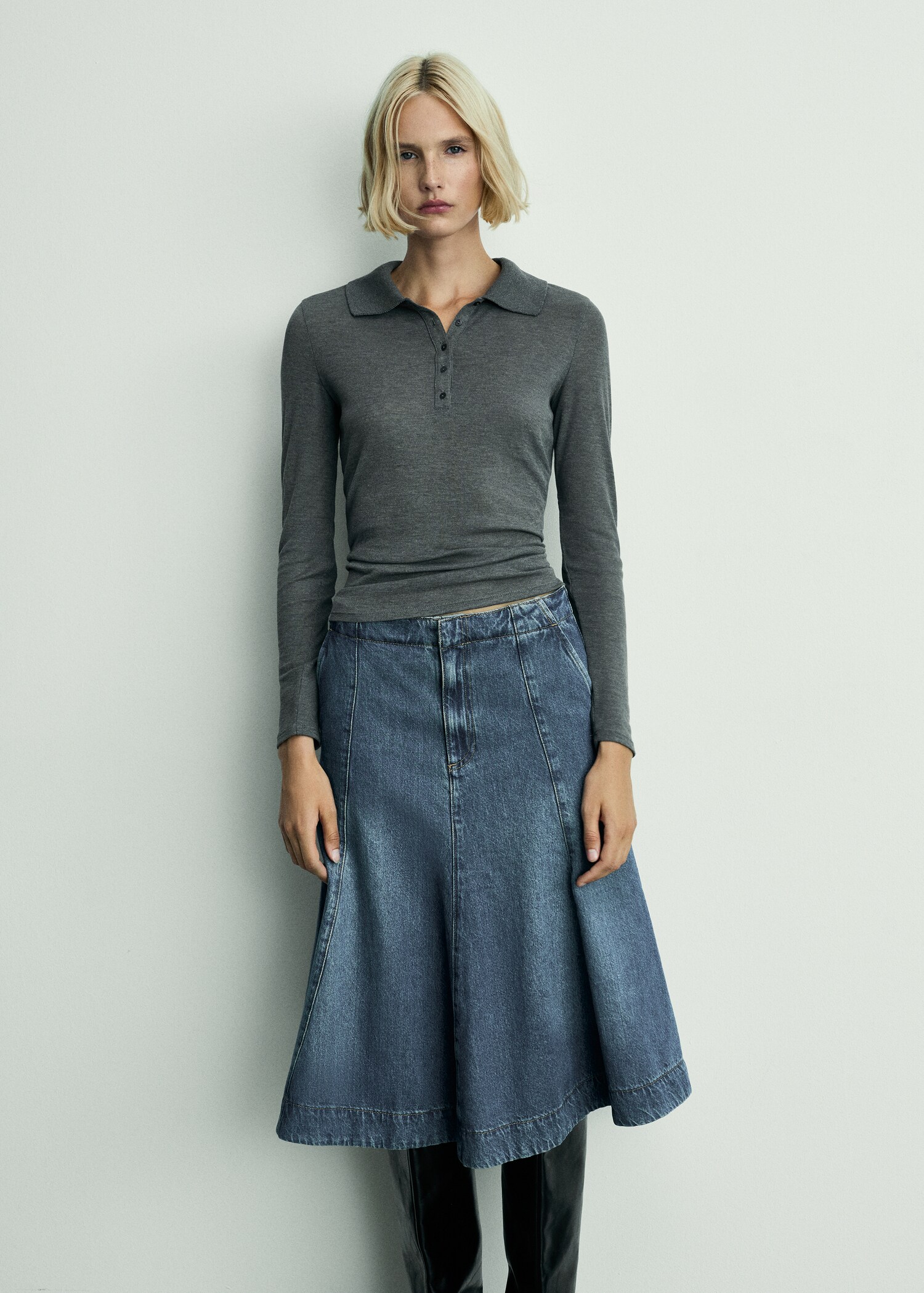 Jupe denim coutures contrastantes - Détail de l'article 6