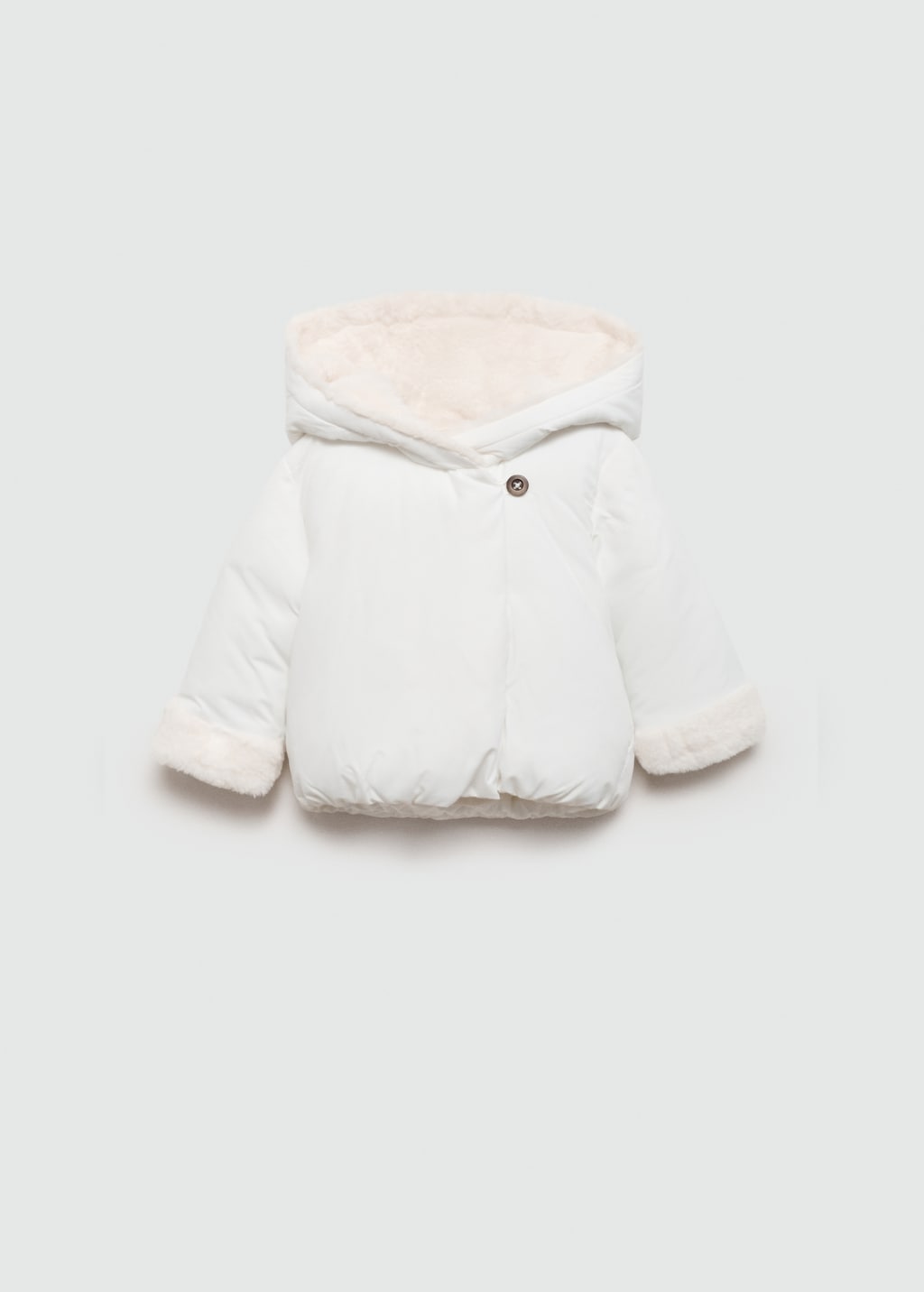 Fur effect quilted coat Kids MANGO Bahrain