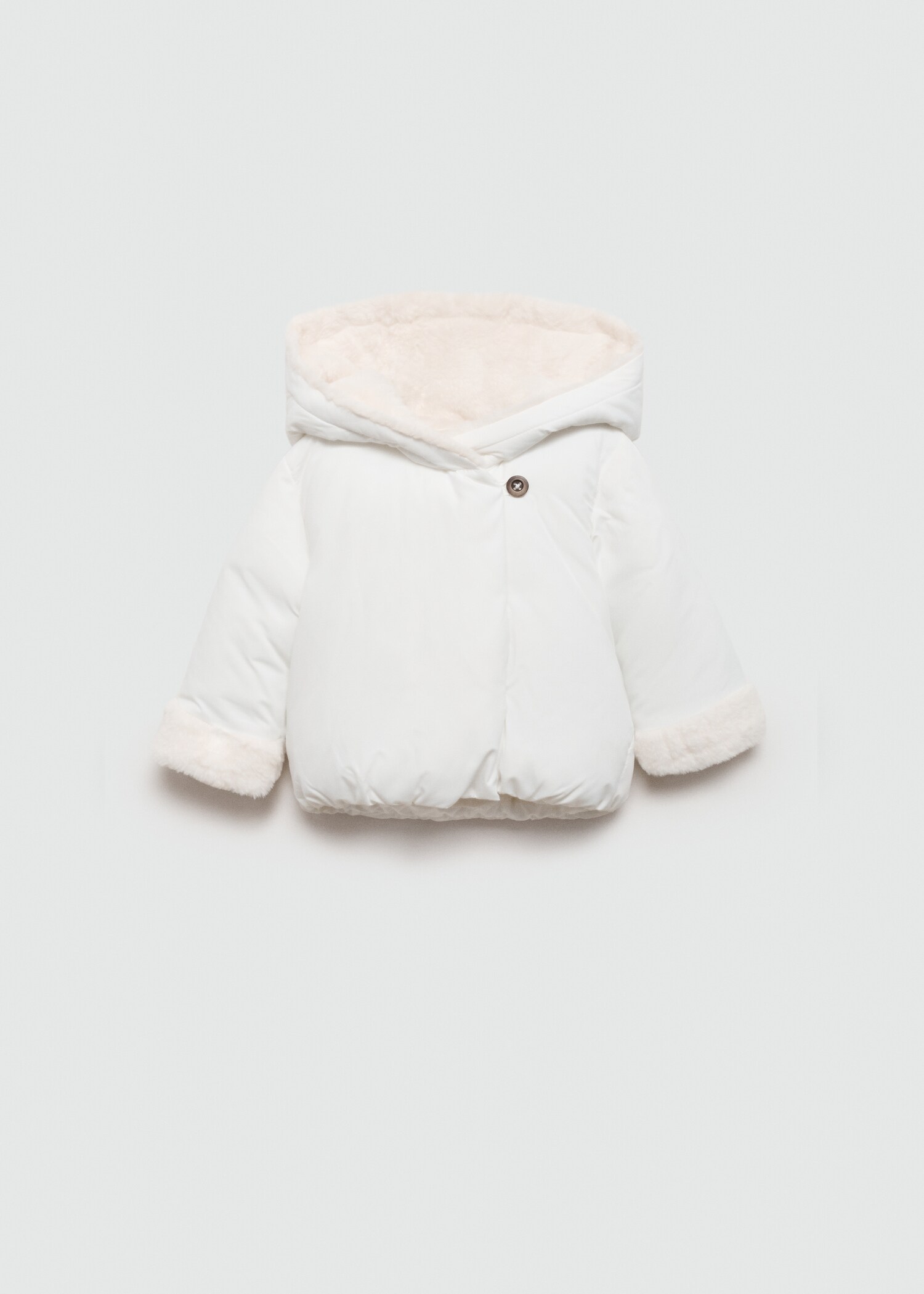Fur-effect quilted coat - Article without model