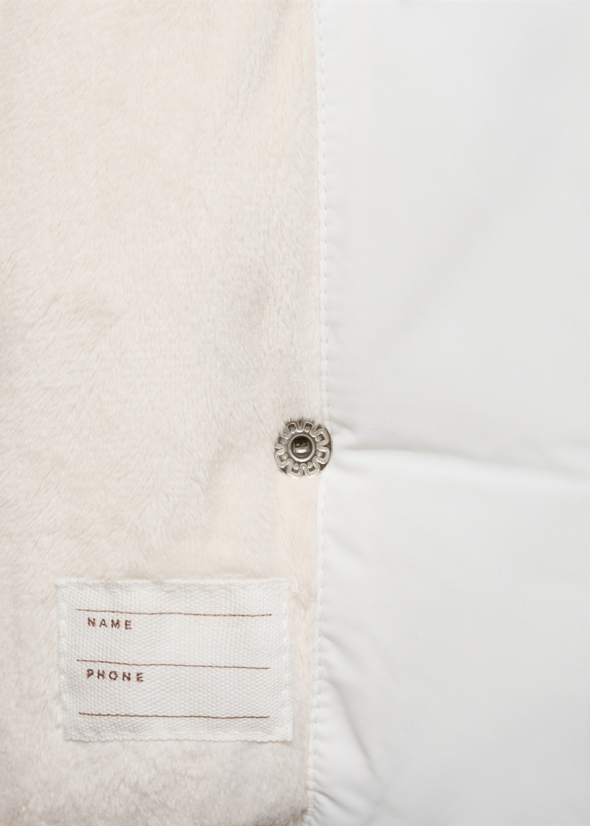 Fur-effect quilted coat - Details of the article 0