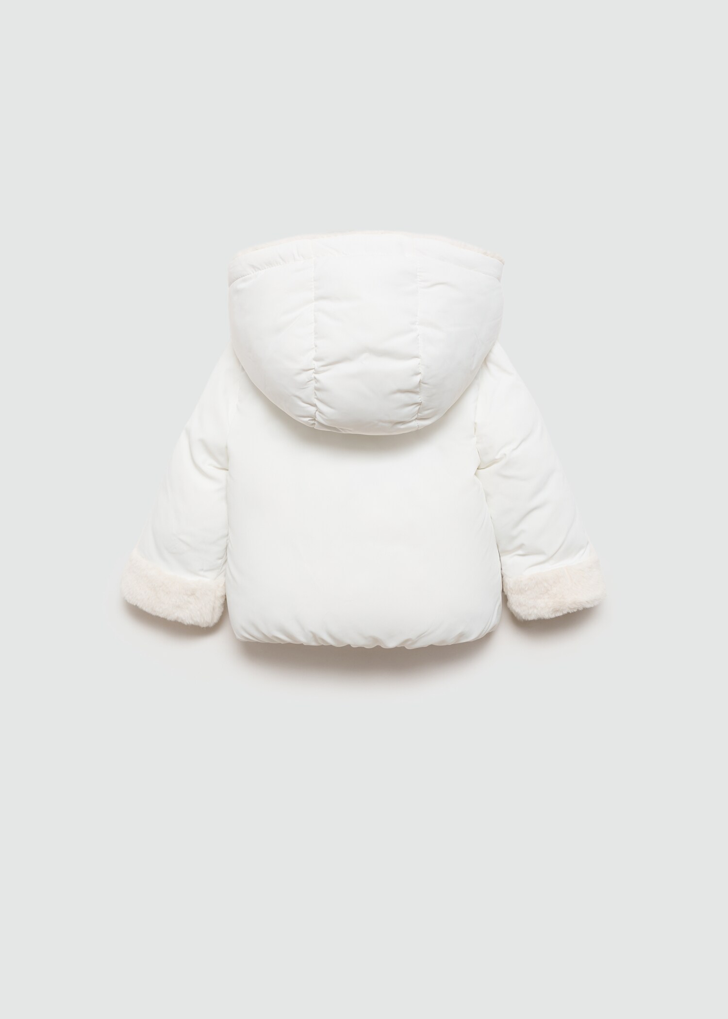 Fur-effect quilted coat - Reverse of the article