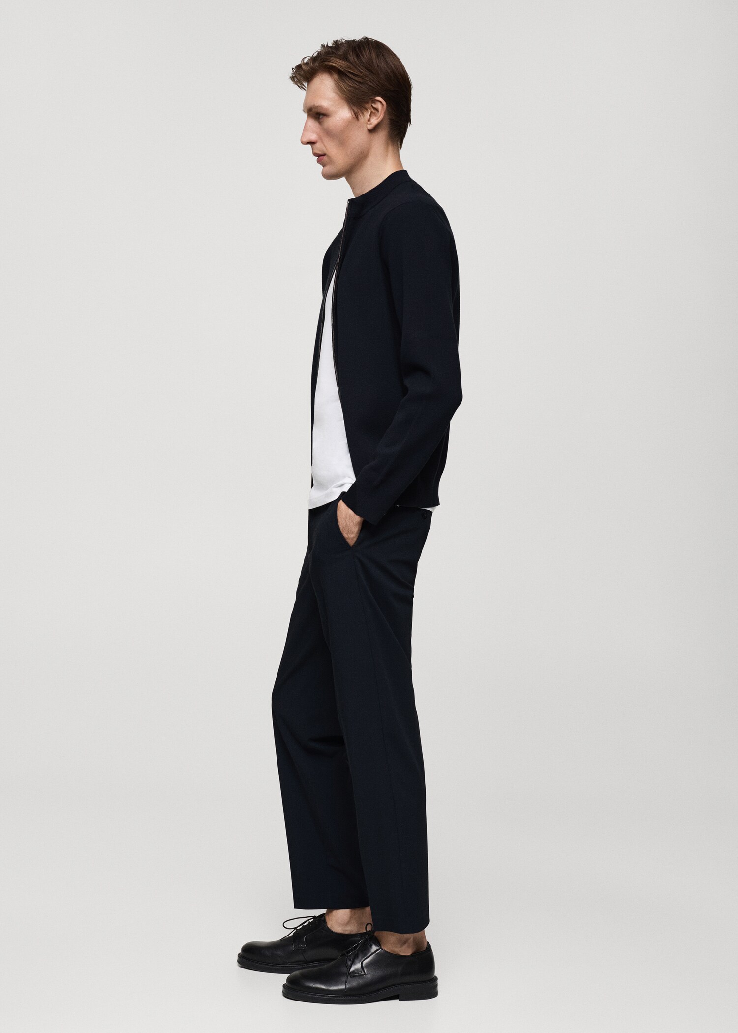 Medium-knit zip-up cardigan - Details of the article 2