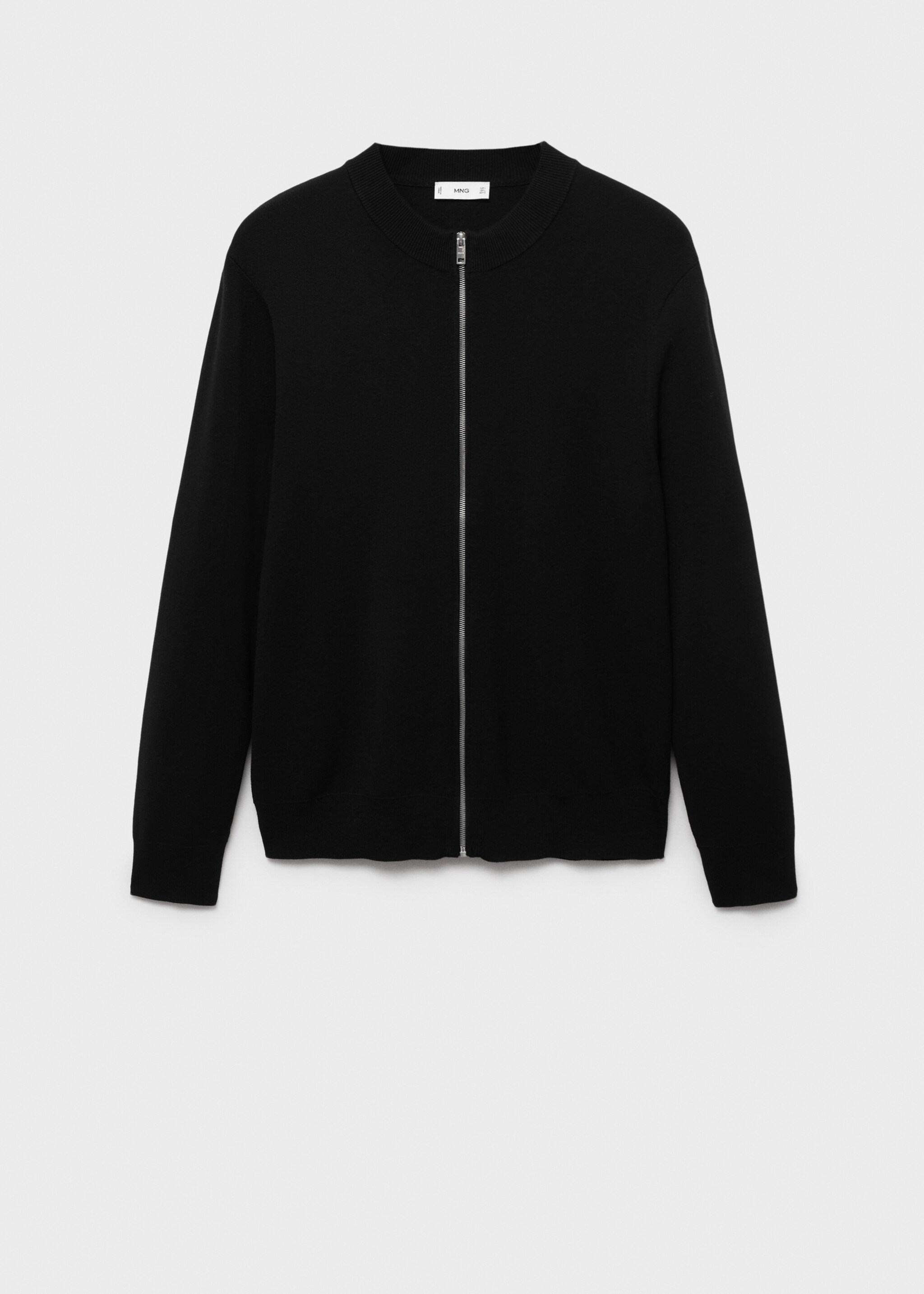 Medium-knit zip-up cardigan - Article without model
