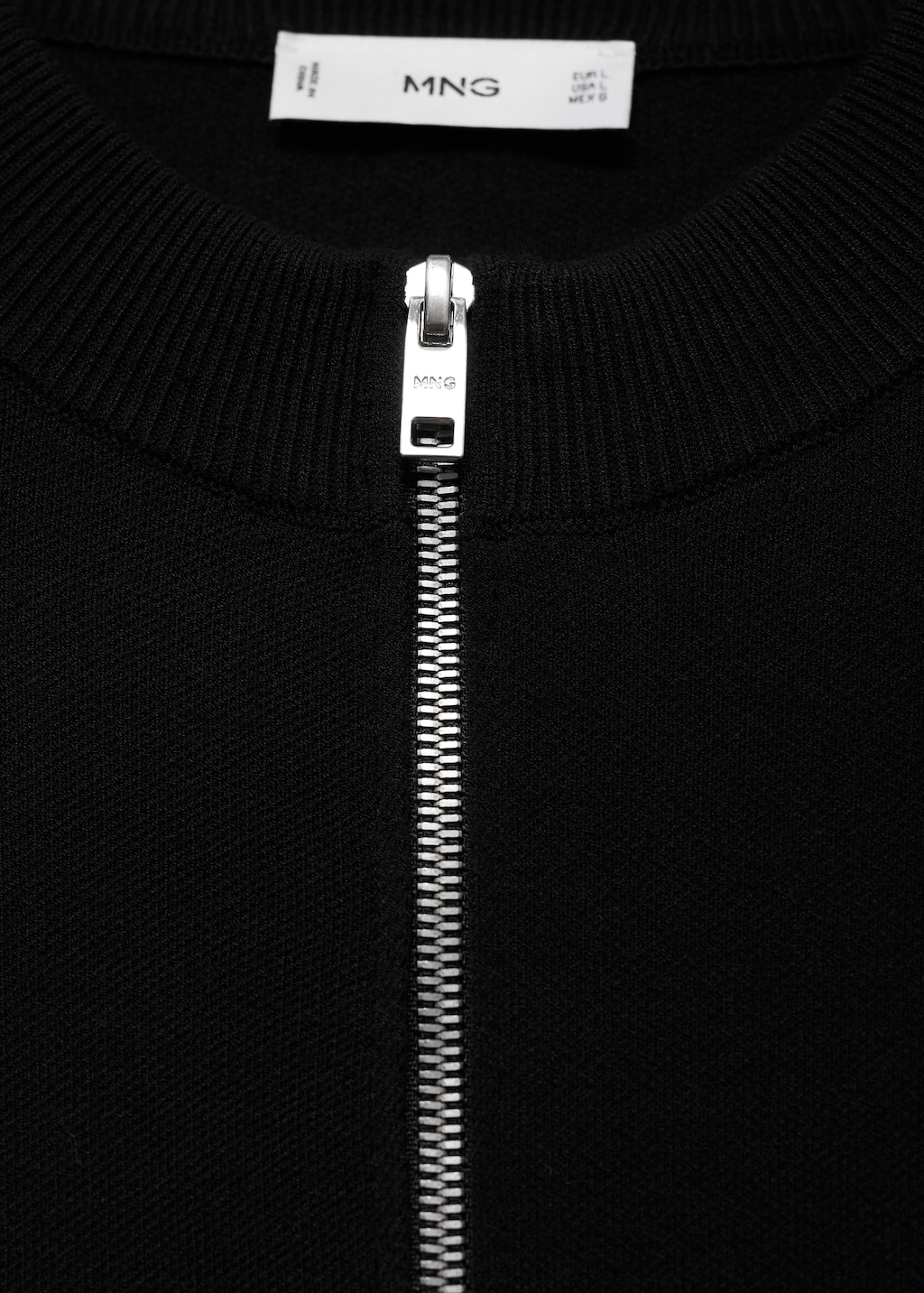 Black zip through cardigan hot sale