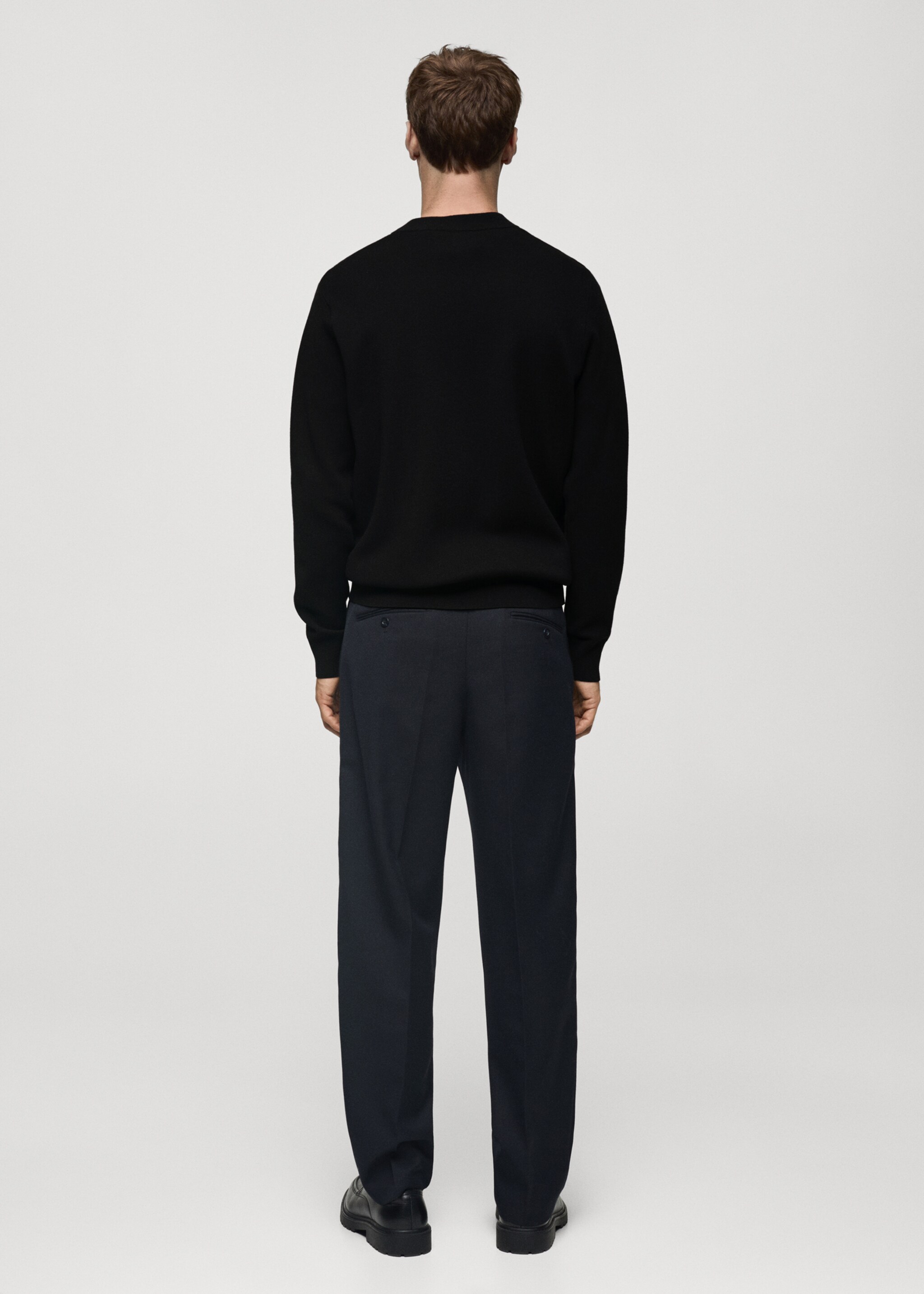 Medium-knit zip-up cardigan - Reverse of the article