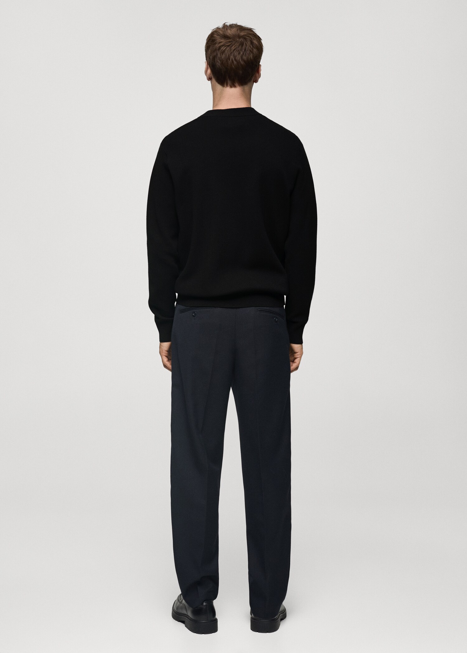 Medium-knit zip-up cardigan - Reverse of the article