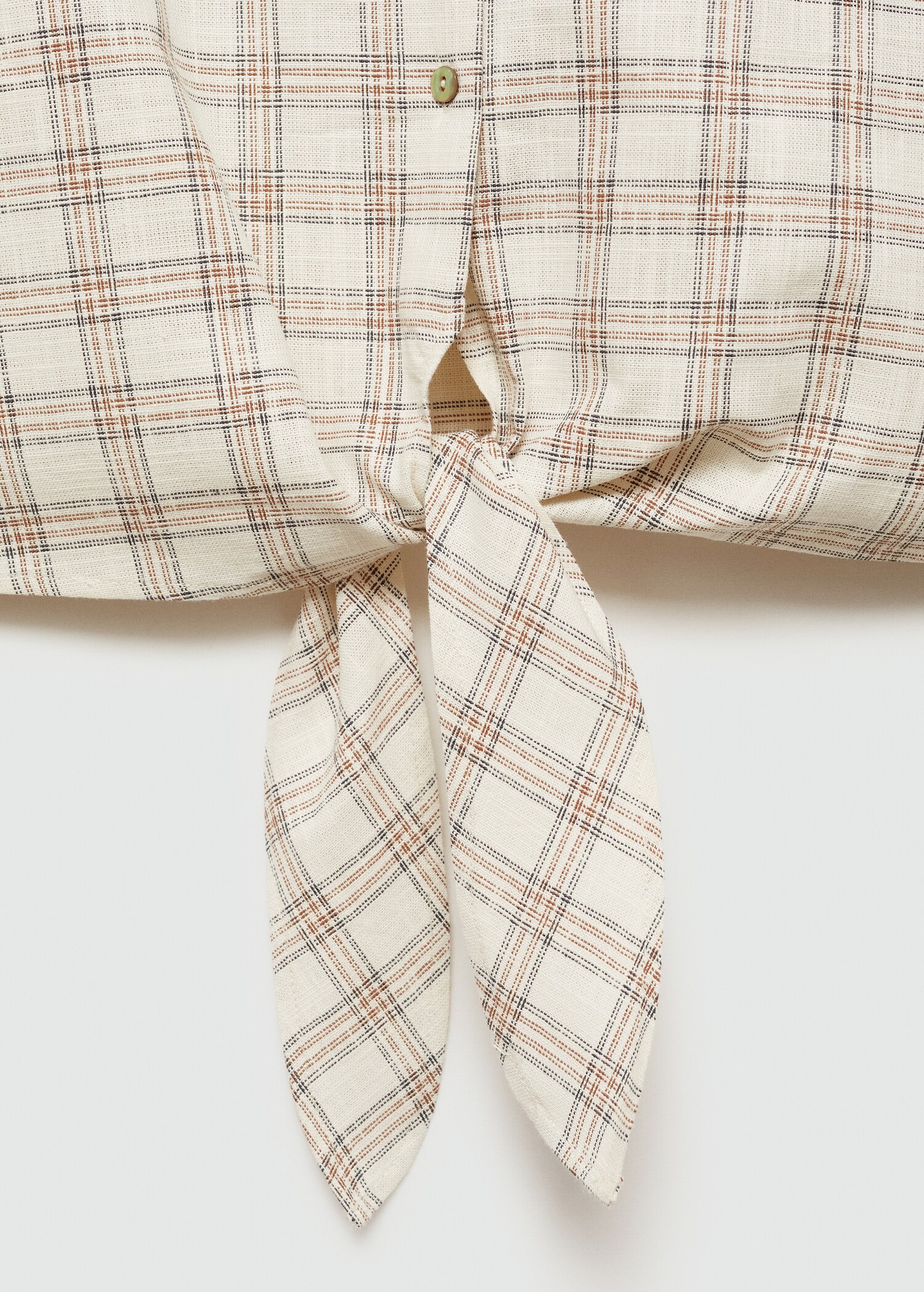 Check crop shirt - Details of the article 0