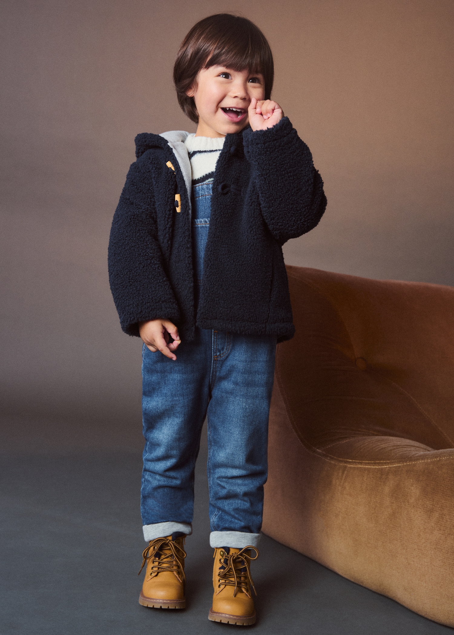 Shearling-effect hooded coat - Details of the article 5