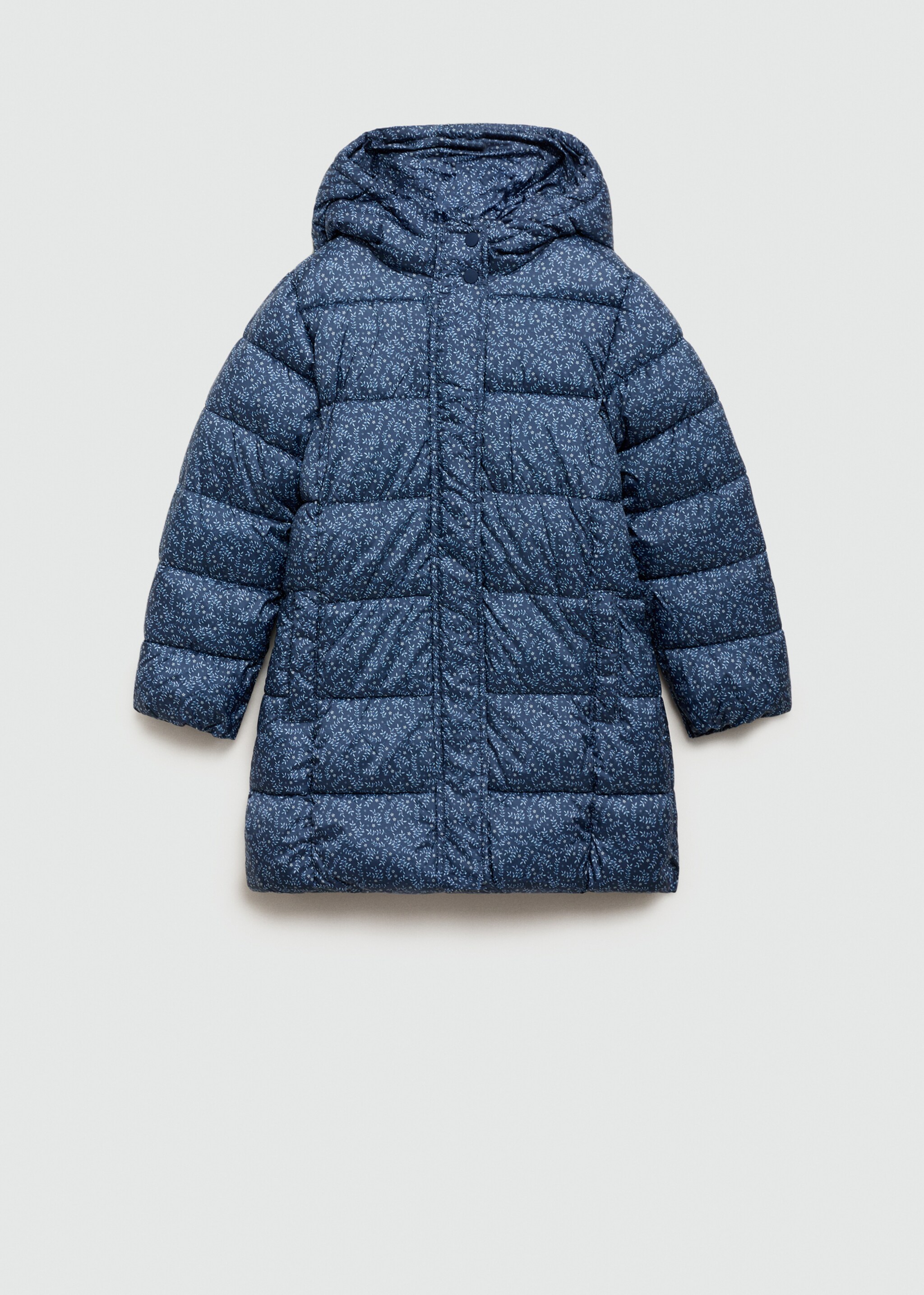 Flowers print quilted anorak - Article without model