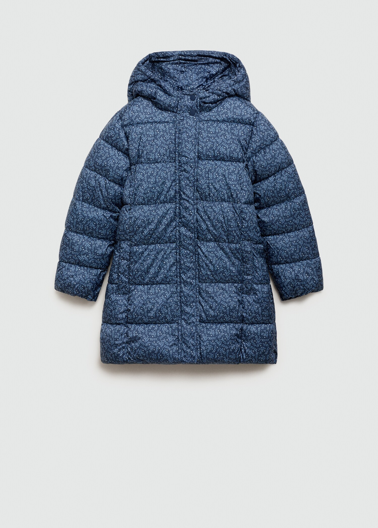 Flowers print quilted anorak - Article without model