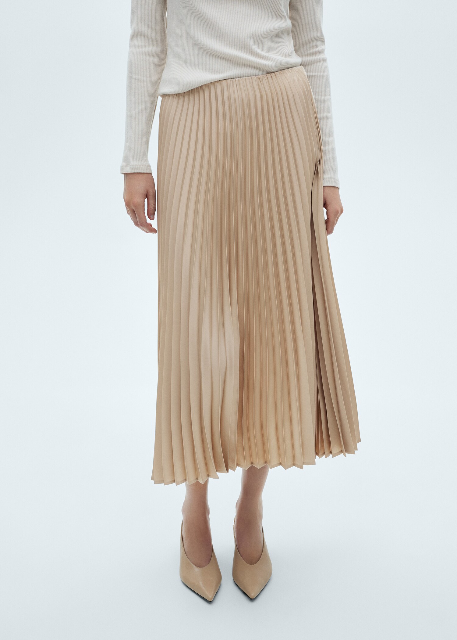 Pleated long skirt - Medium plane