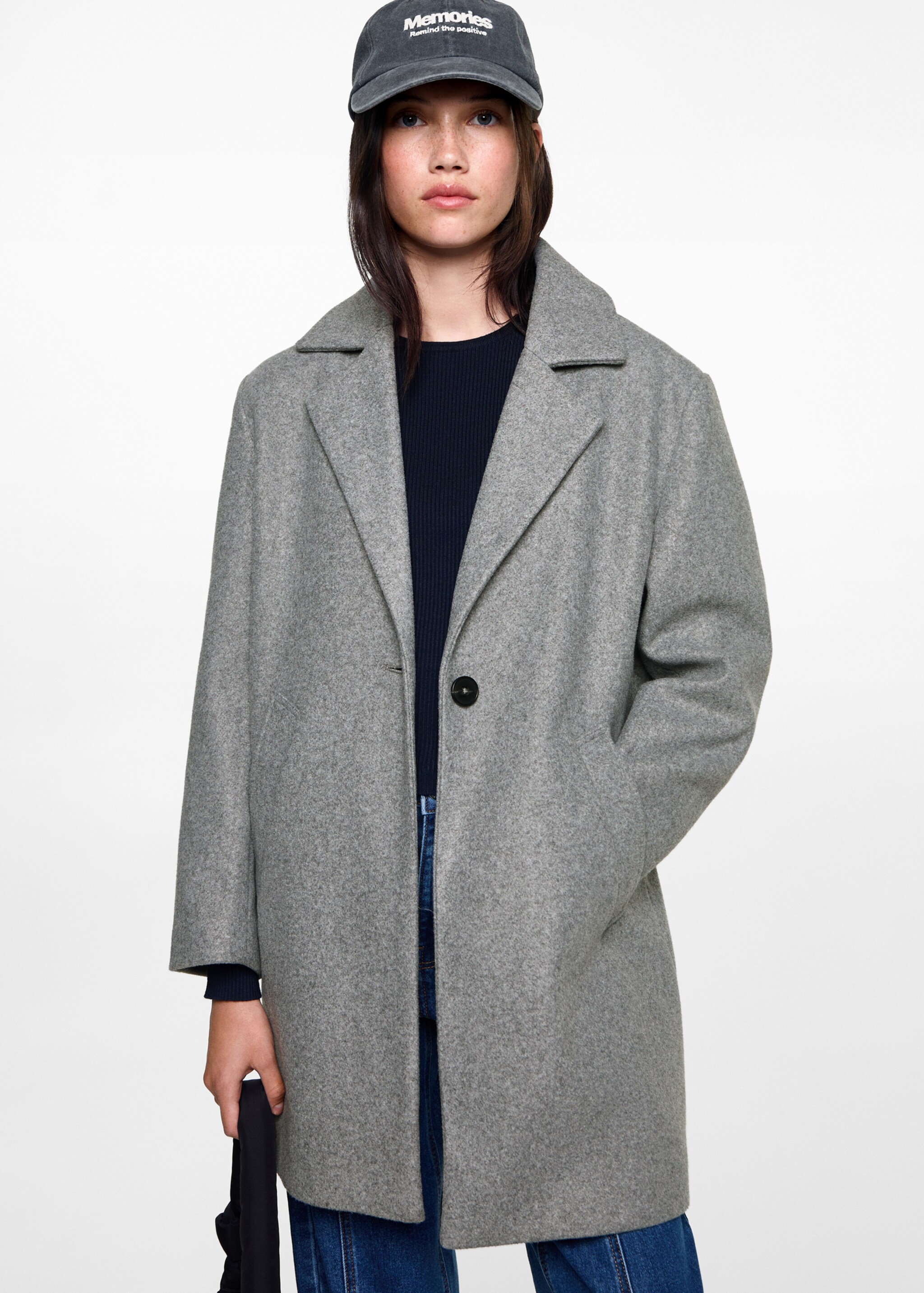 Cloth coat with pockets - Medium plane