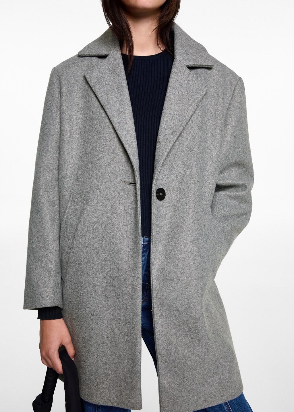 Manteau drap de laine poches