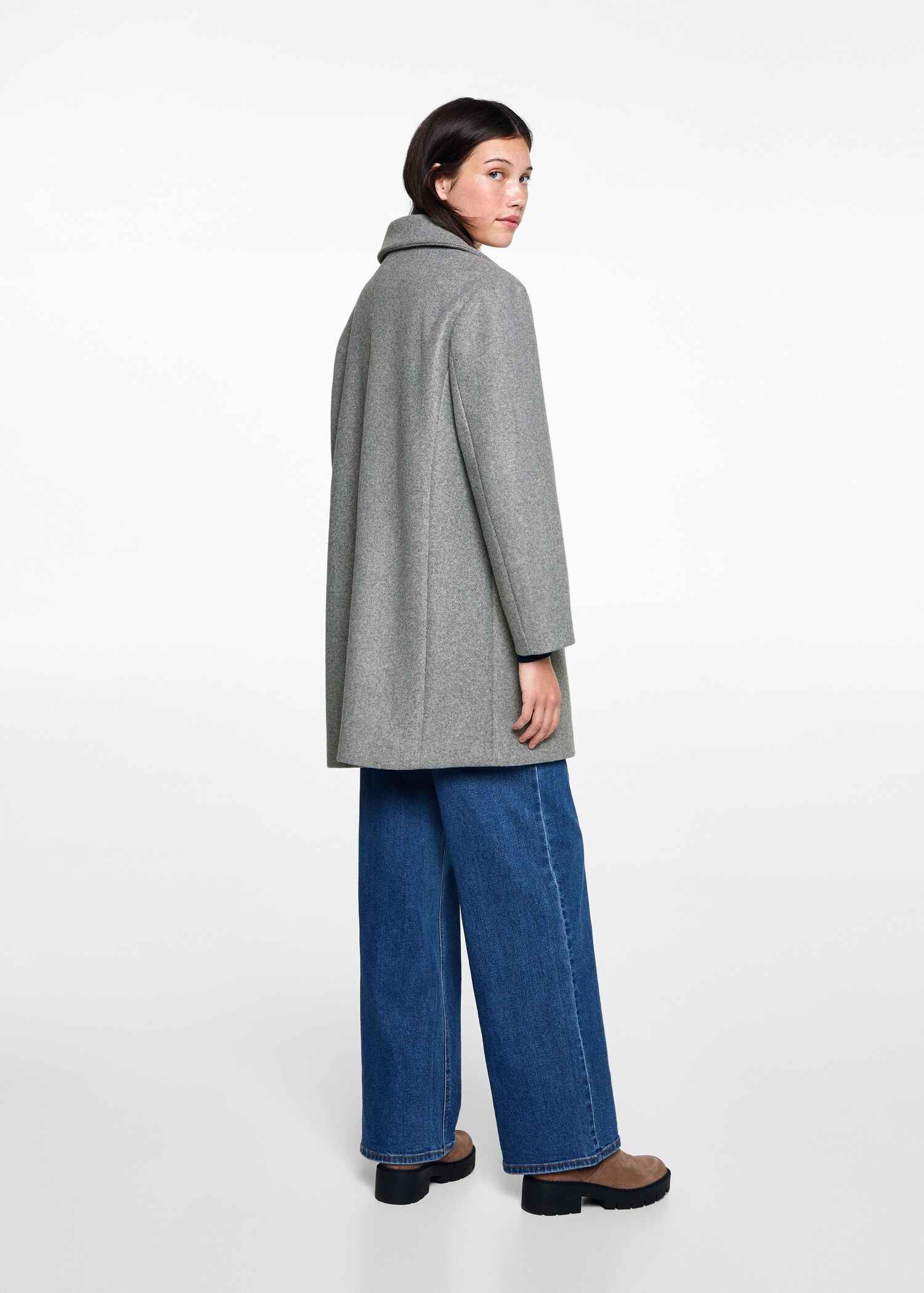 Manteau drap de laine poches - Verso de l’article