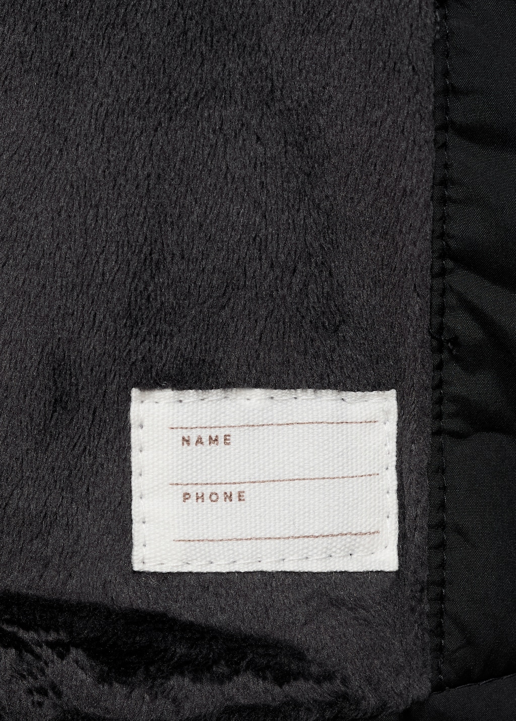 Puffer coat with fur-effect hood