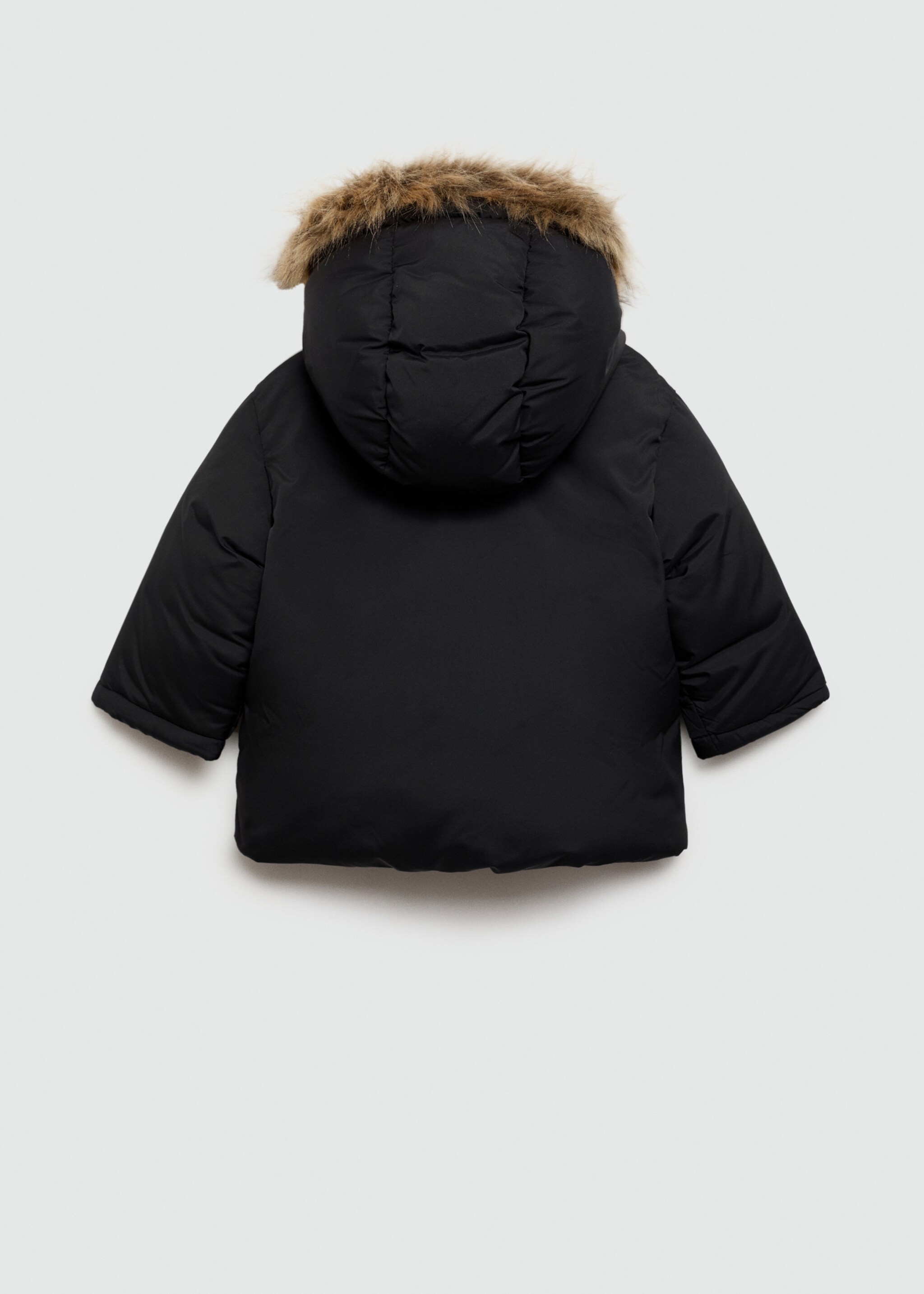 Anorak acolchado capucha pelo - Reverso del artículo