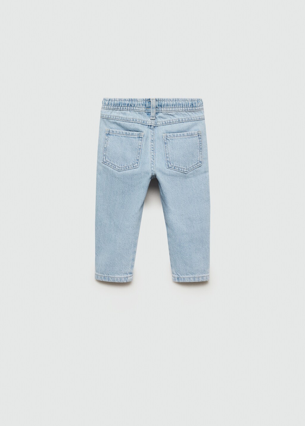 MANGO BABY Jeans with elastic waist and pockets light blue 3 4 years Kids