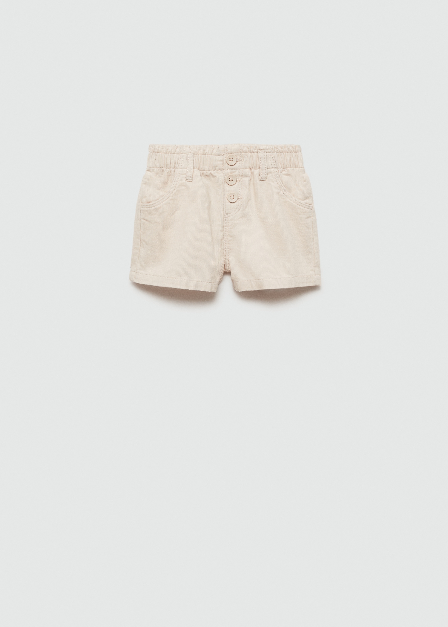 Corduroy shorts with buttons - Article without model