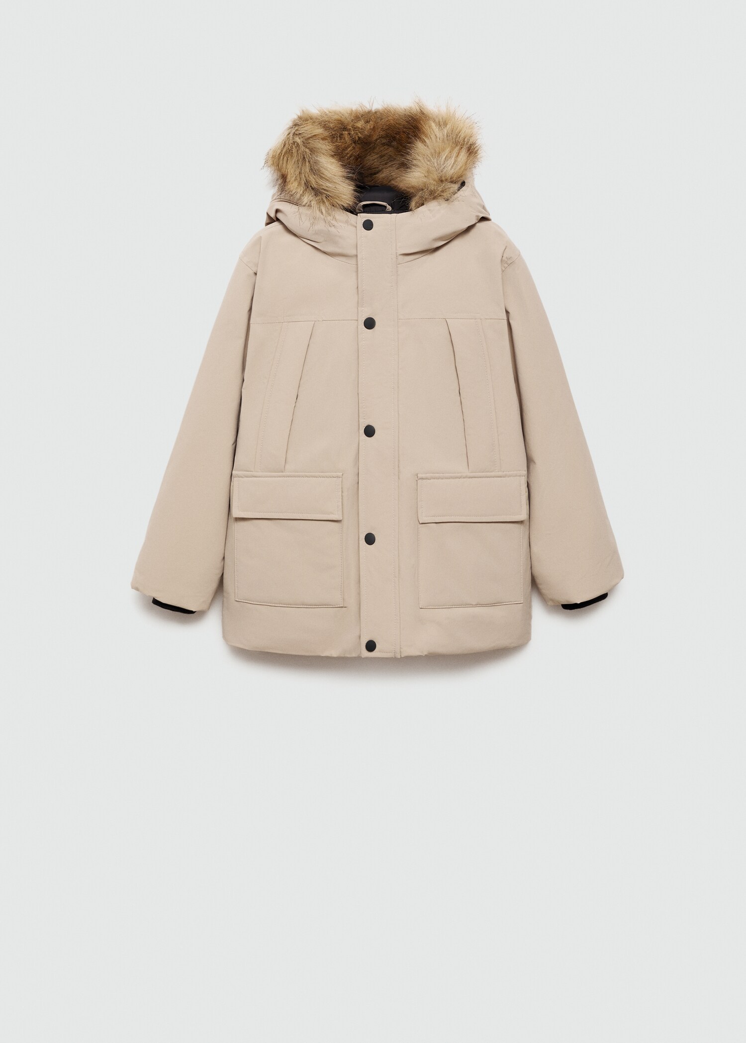 Anorak matelassé capuche imitation fourrure - Article sans modèle