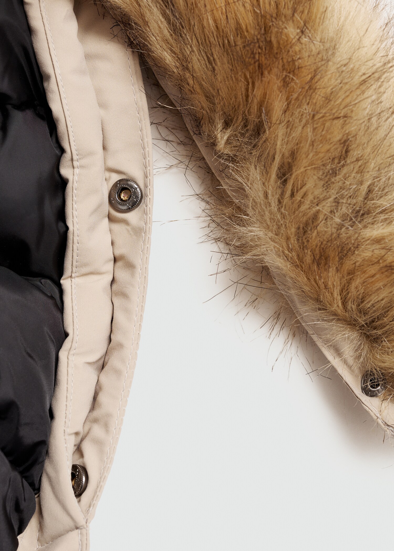 Anorak matelassé capuche imitation fourrure - Détail de l'article 0