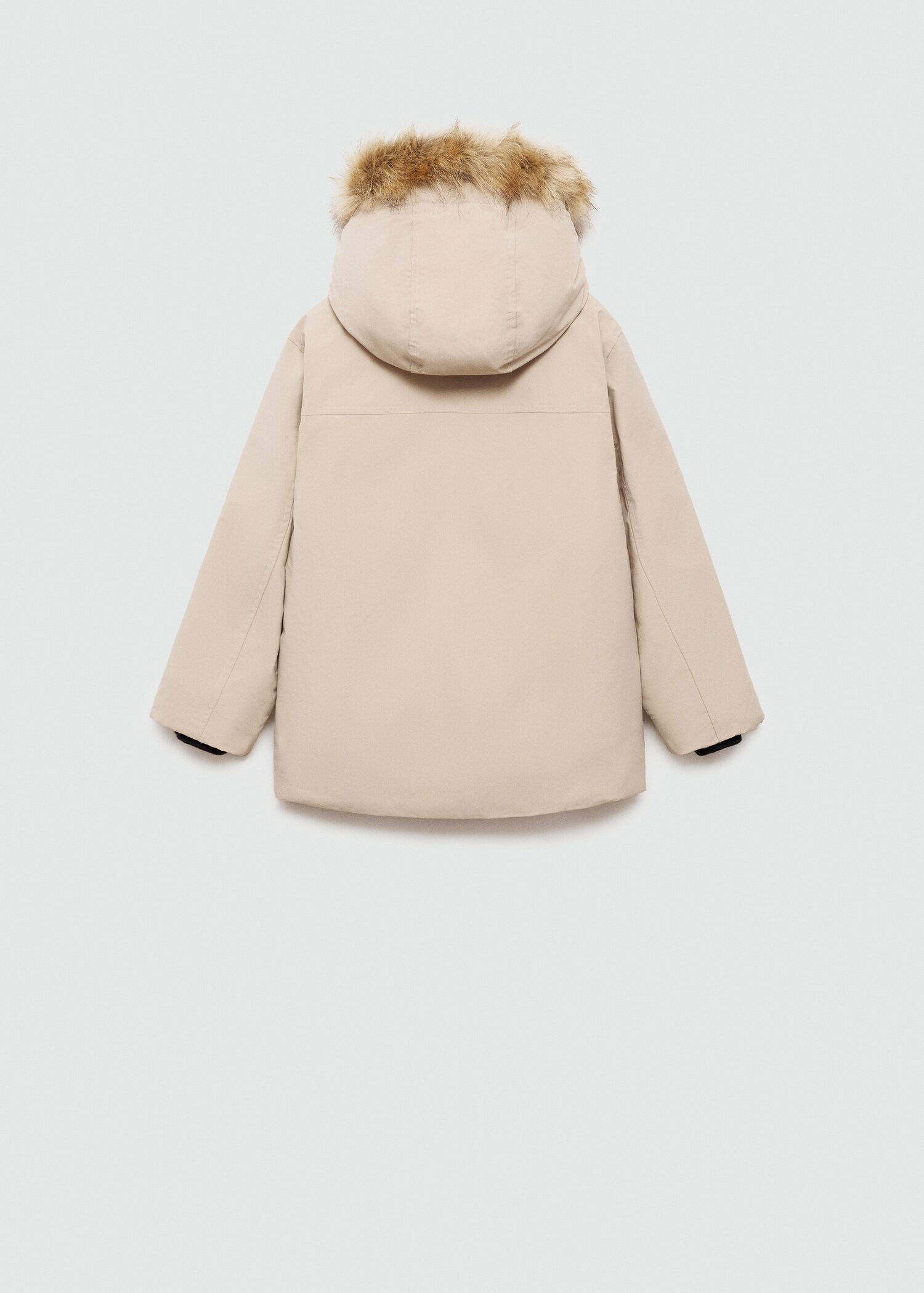 Anorak matelassé capuche imitation fourrure - Verso de l’article