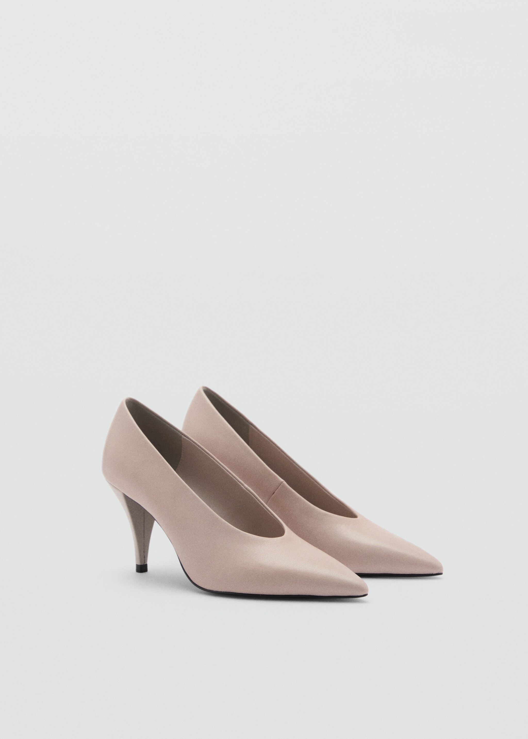 Funnel-heeled leather shoes - Medium plane