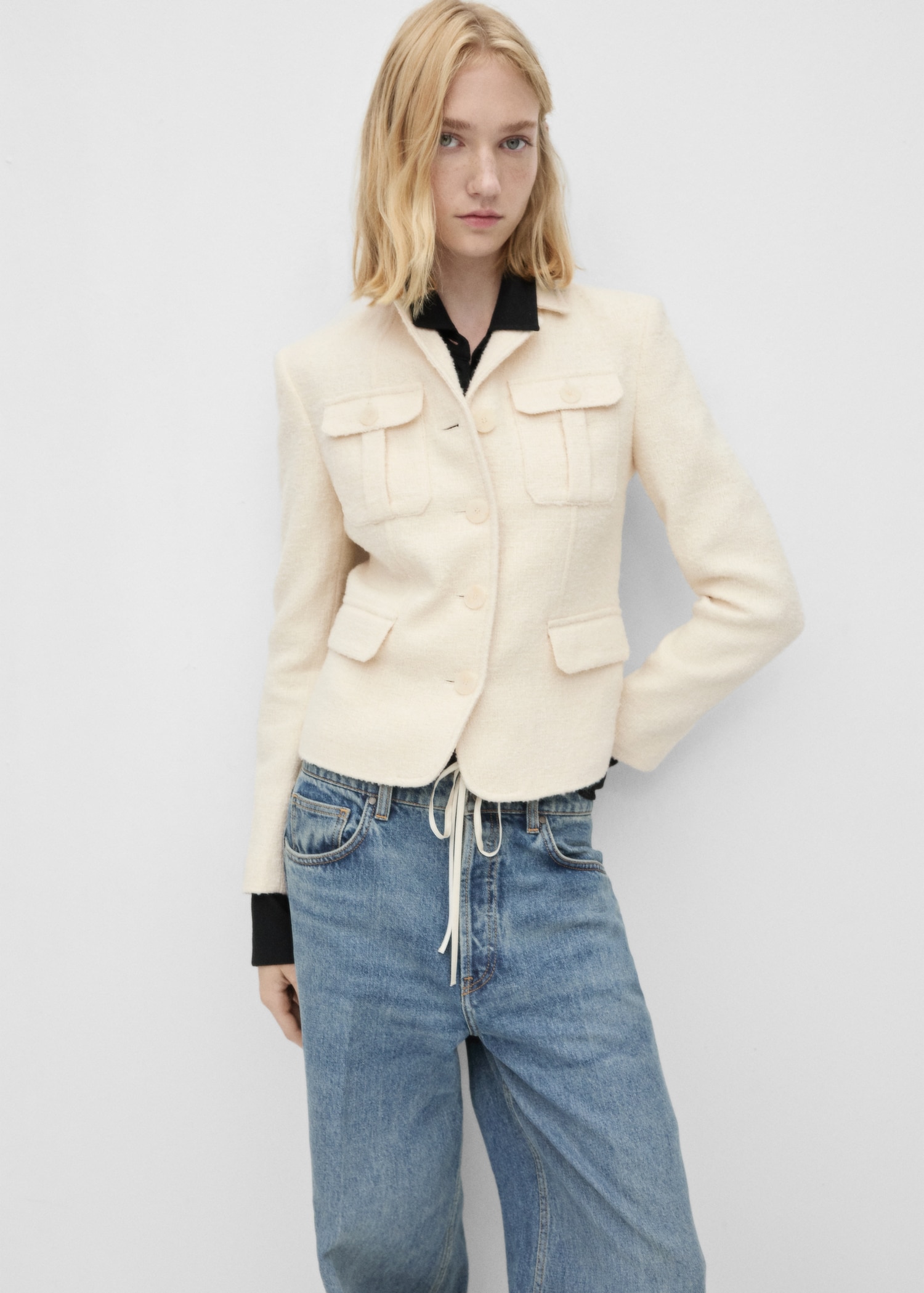 Low waist wideleg jeans - Details of the article 1