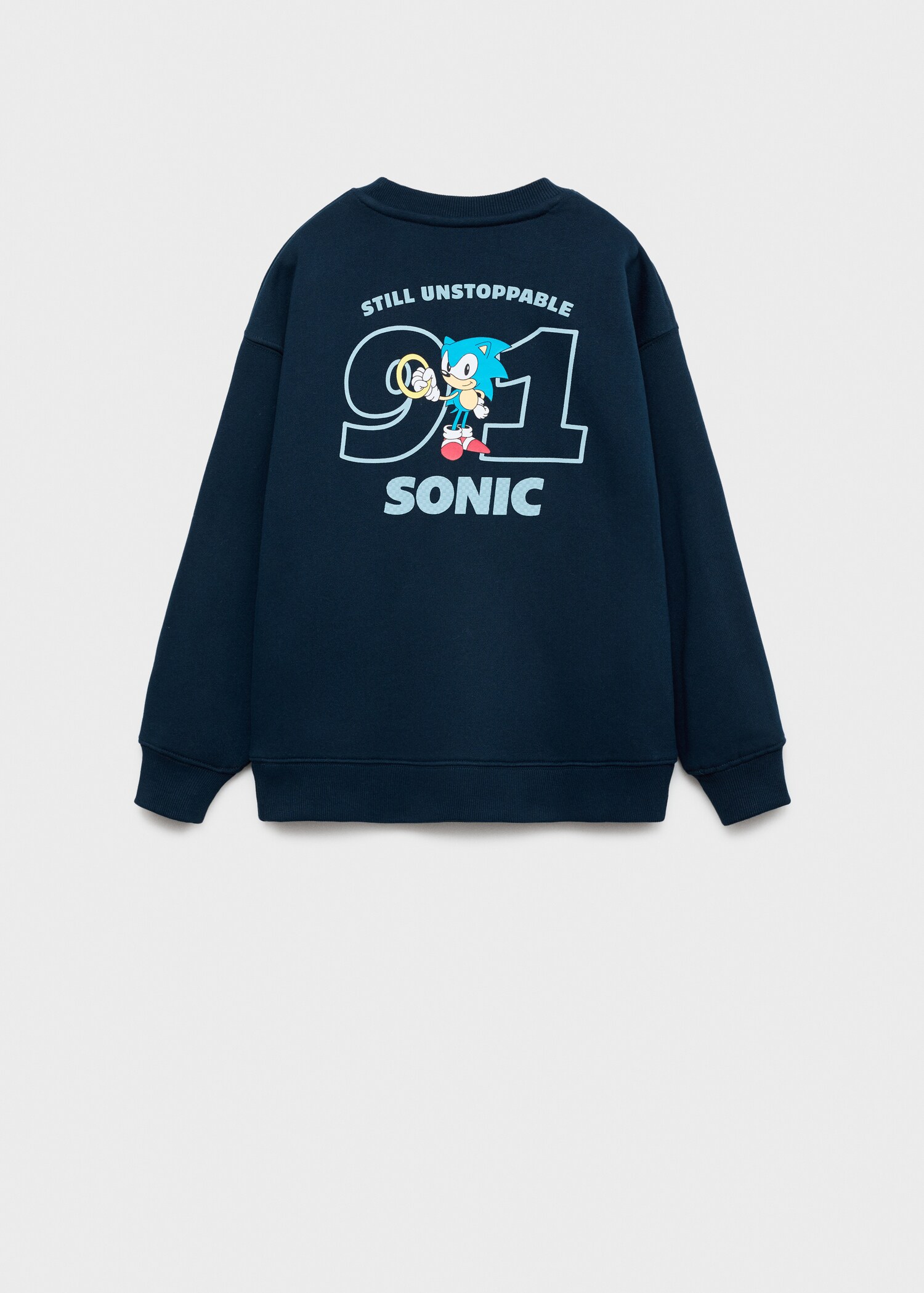 Embossed Sonic sweatshirt - Reverse of the article