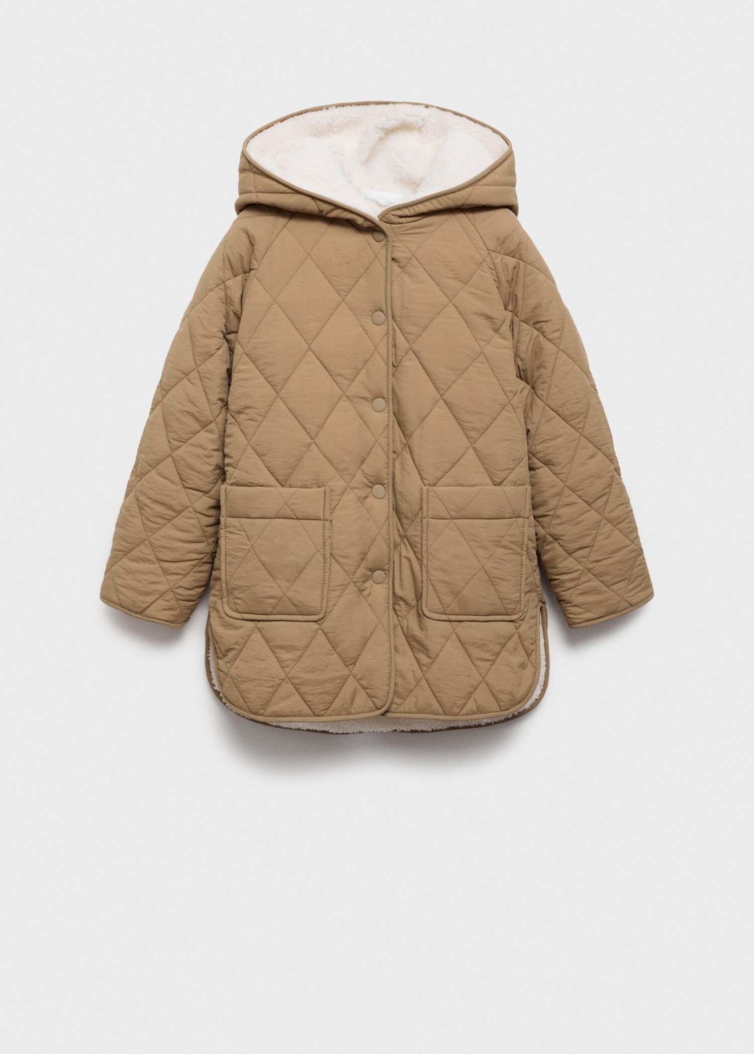 Padded anorak with shearling lining Kids MANGO Cyprus (Euros)