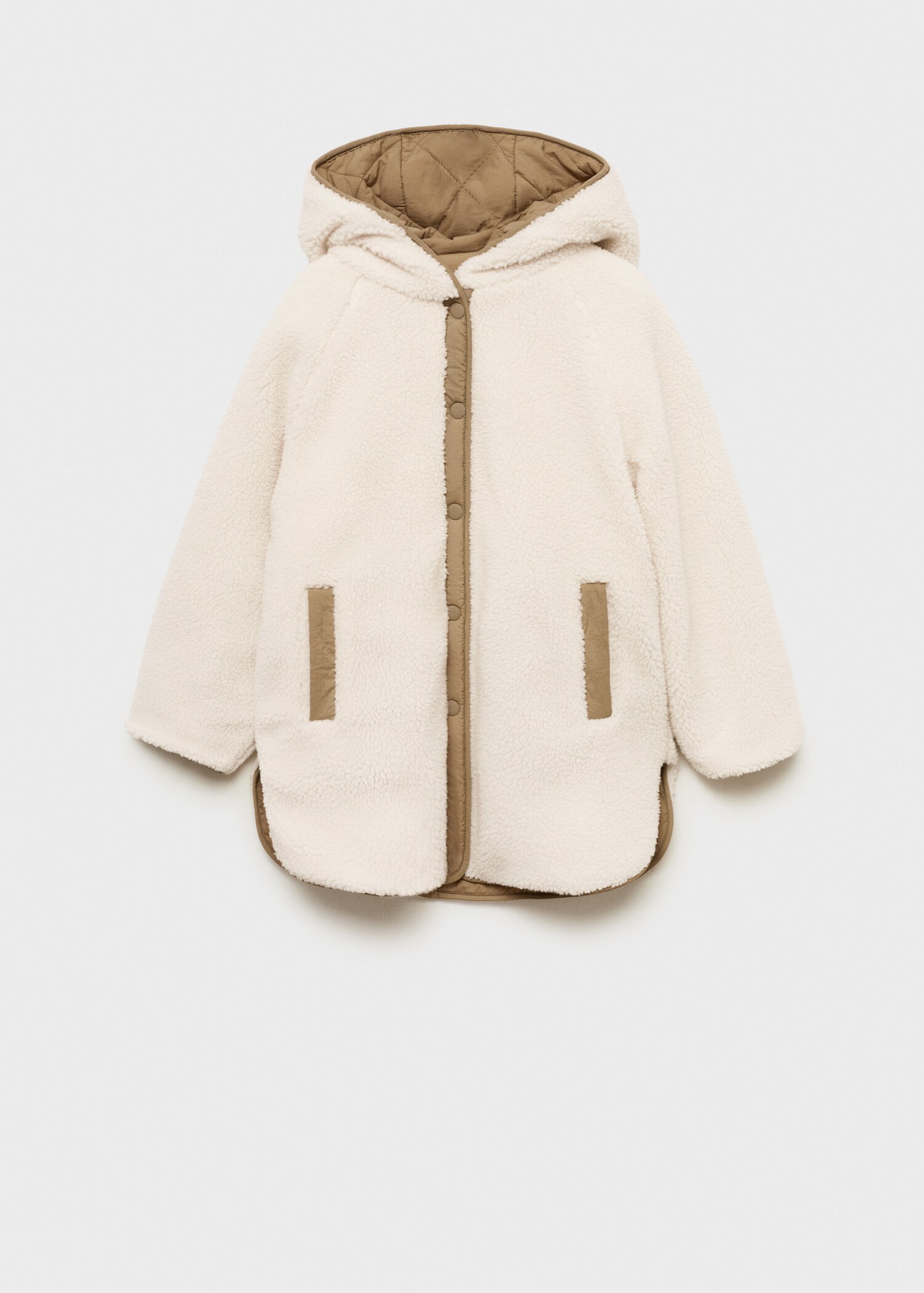 Padded anorak with shearling lining Kids MANGO Cyprus (Euros)
