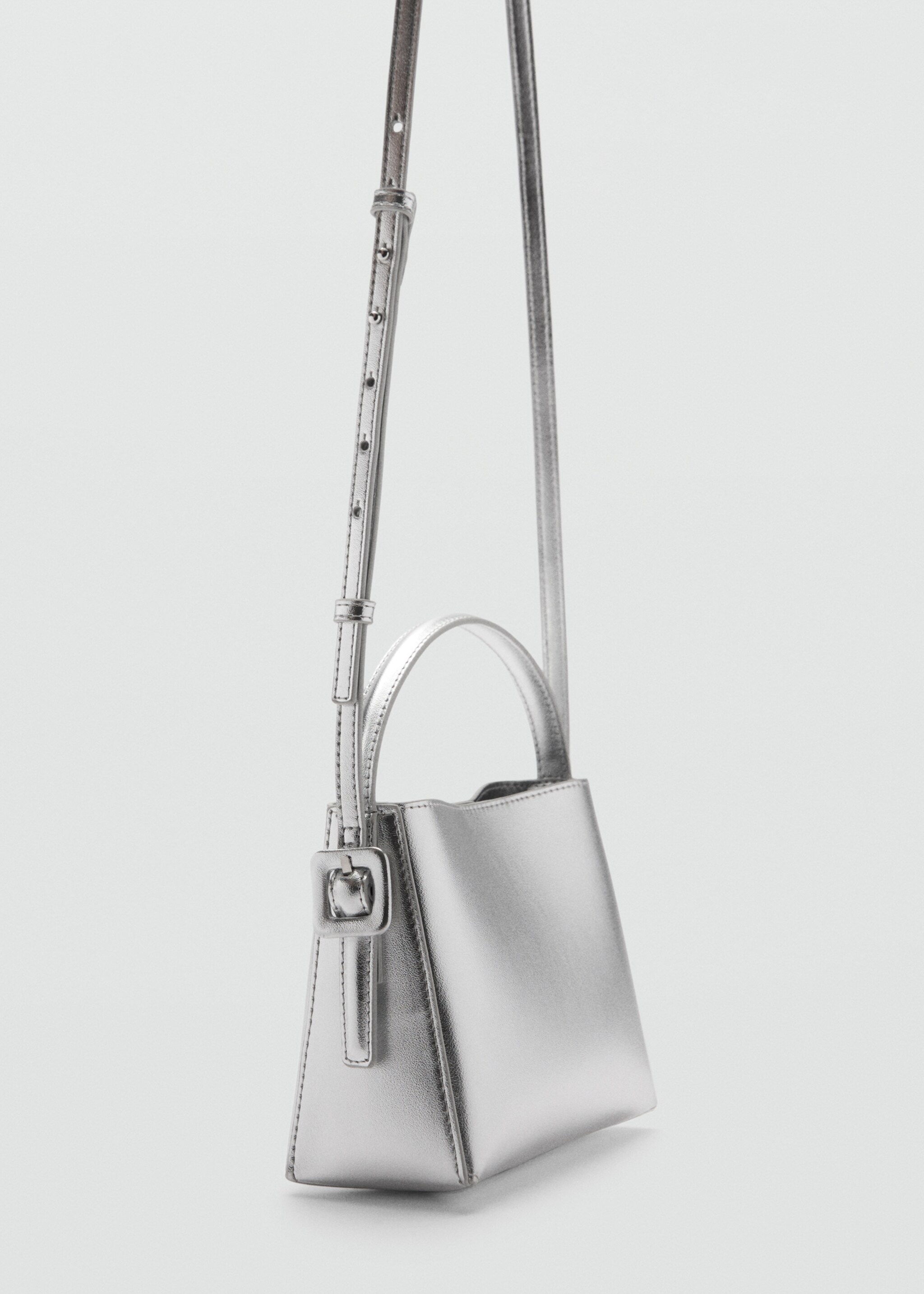Bolso mini shopper metalizado - Plano medio