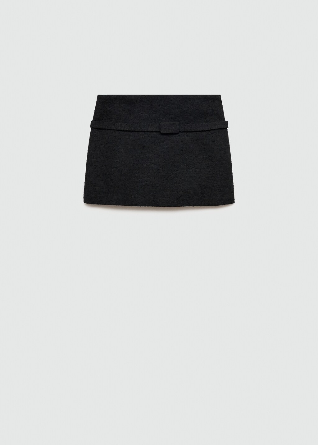 Tweed mini-skirt with decorative belt - Women | MANGO Niger