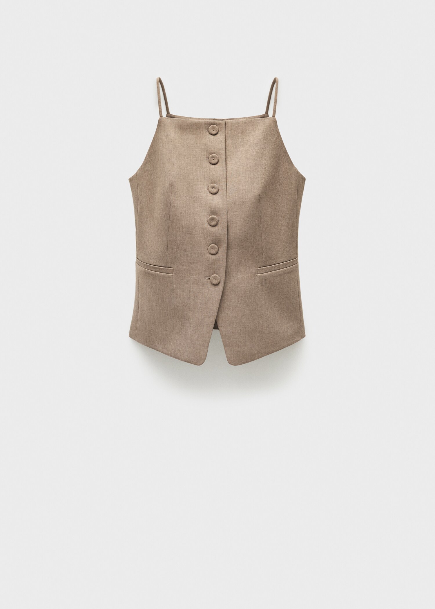 Check wool-blend suit waistcoat - Article without model