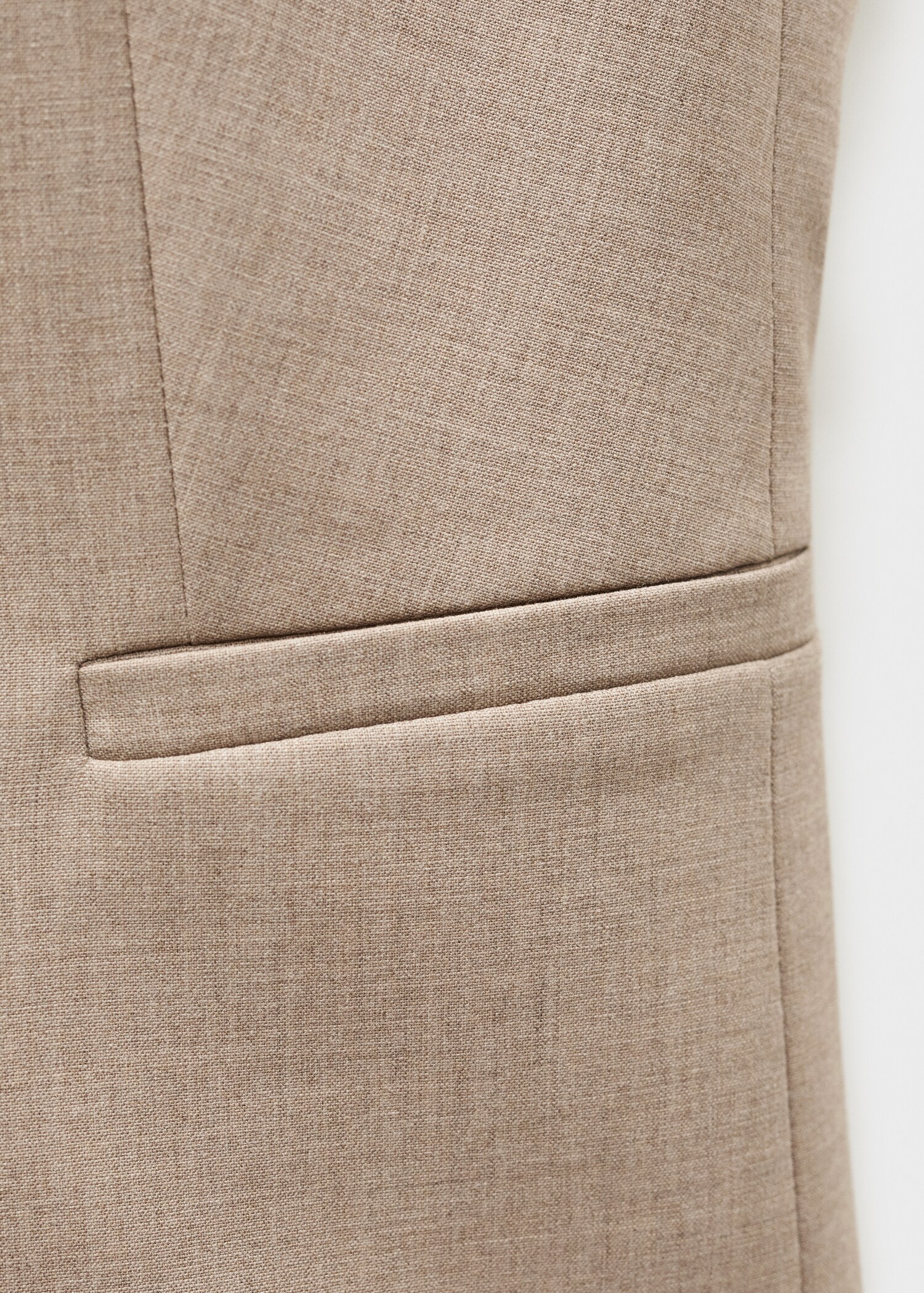 Check wool-blend suit waistcoat - Details of the article 0