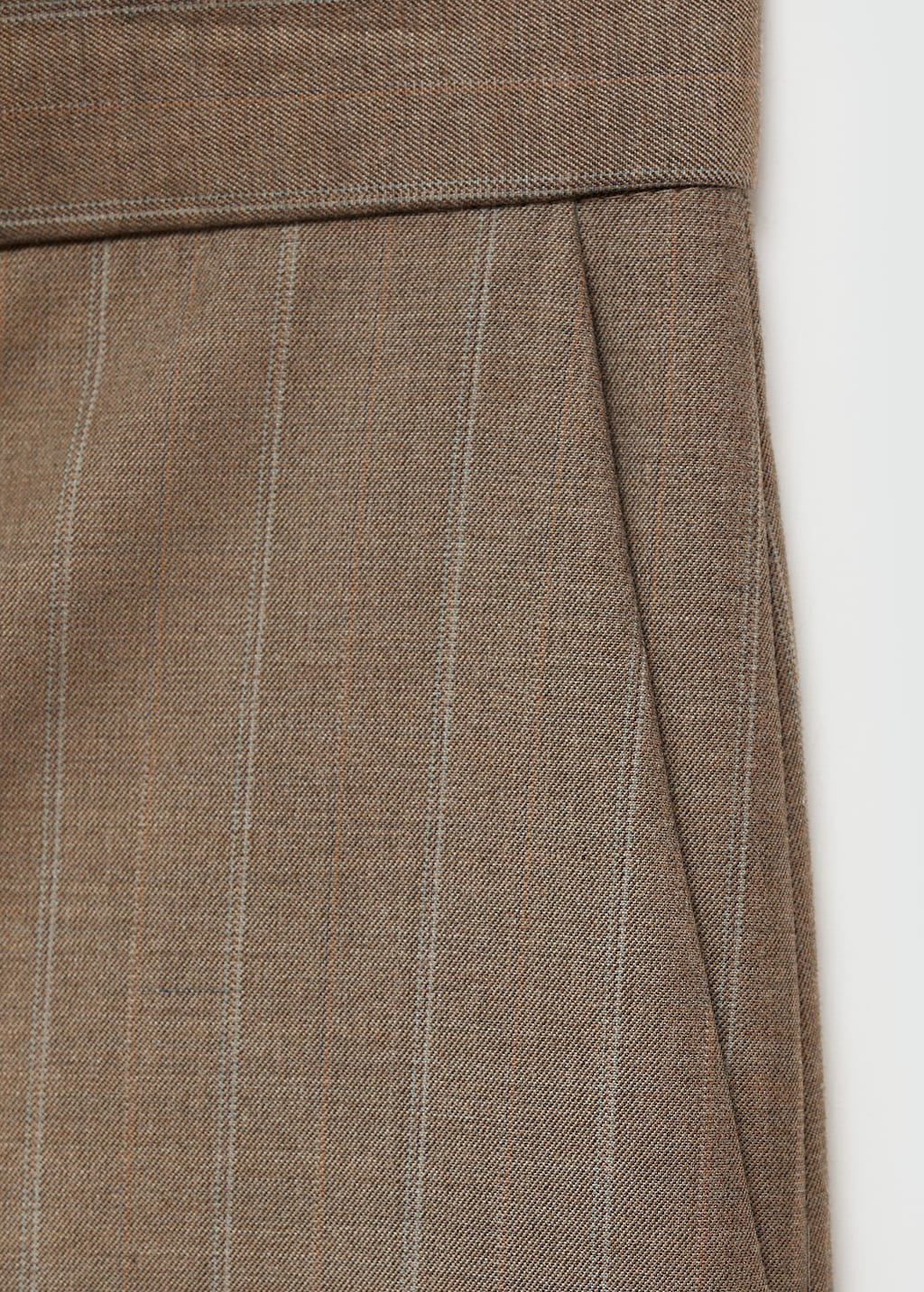 MANGO Pinstripe flared trousers beige 2 Woman