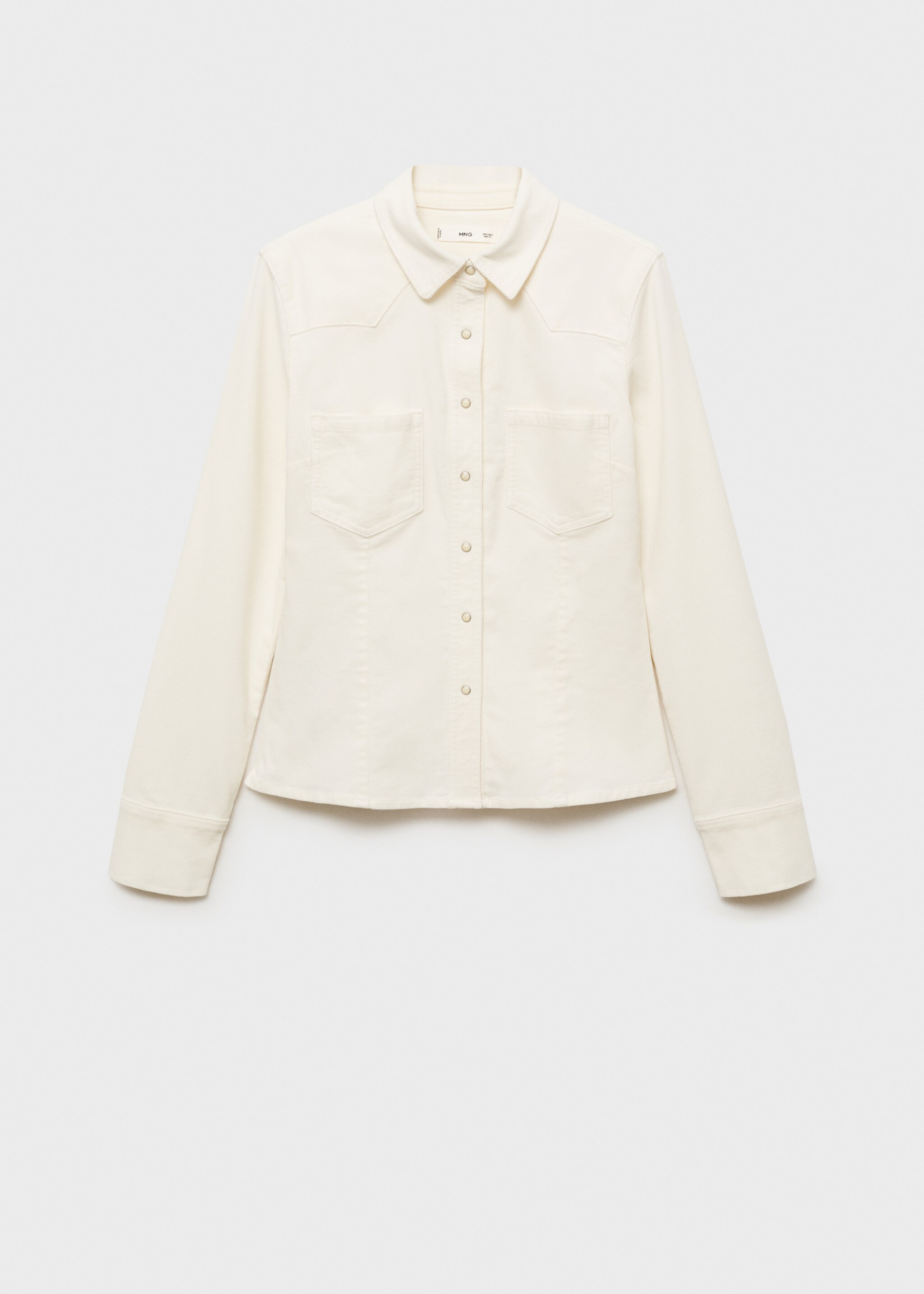 Micro-corduroy shirt with pockets - Article without model, Off White. Ref: 77087114-00.