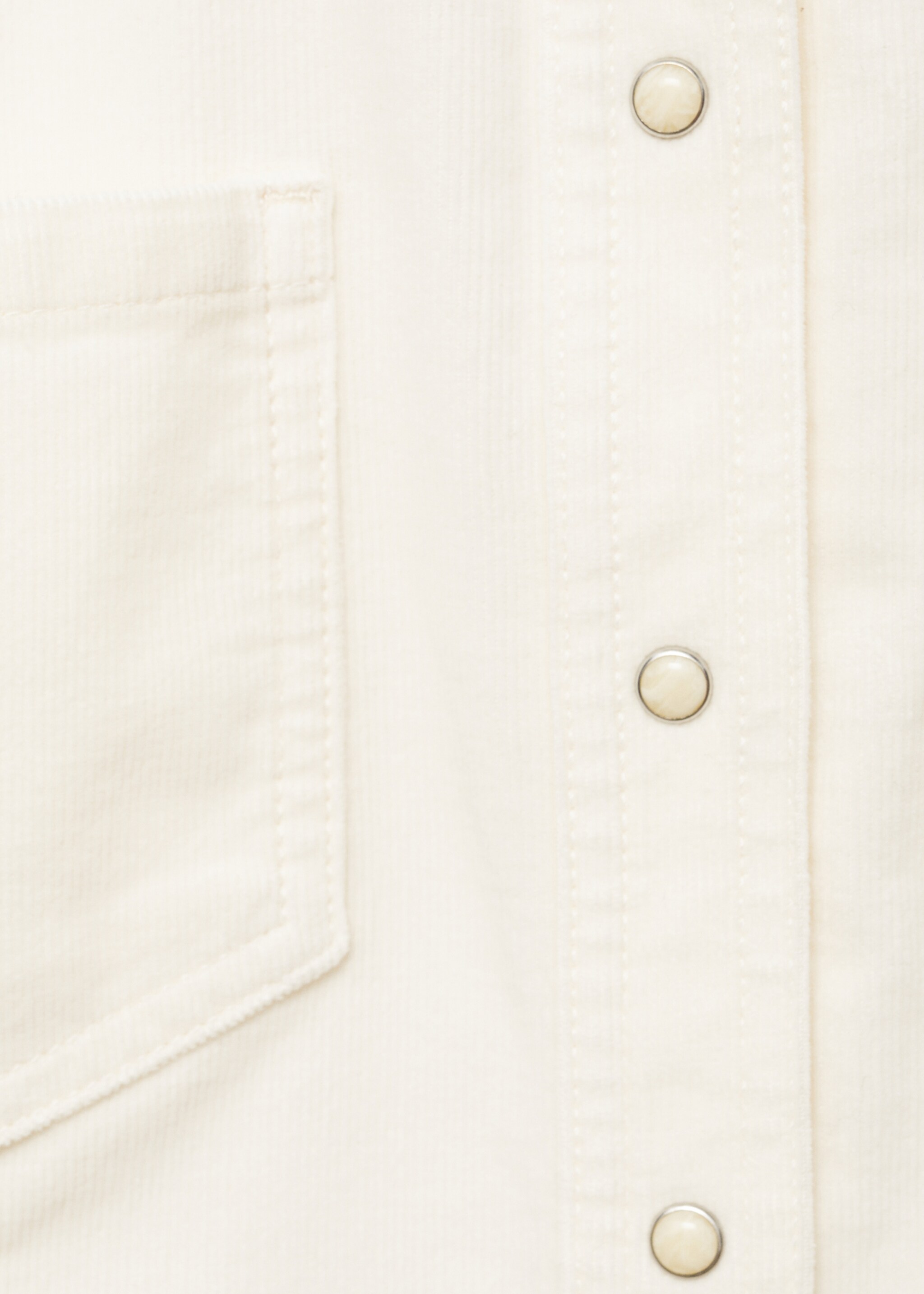 Micro-corduroy shirt with pockets - Details of the article 0, Off White. Ref: 77087114-00.