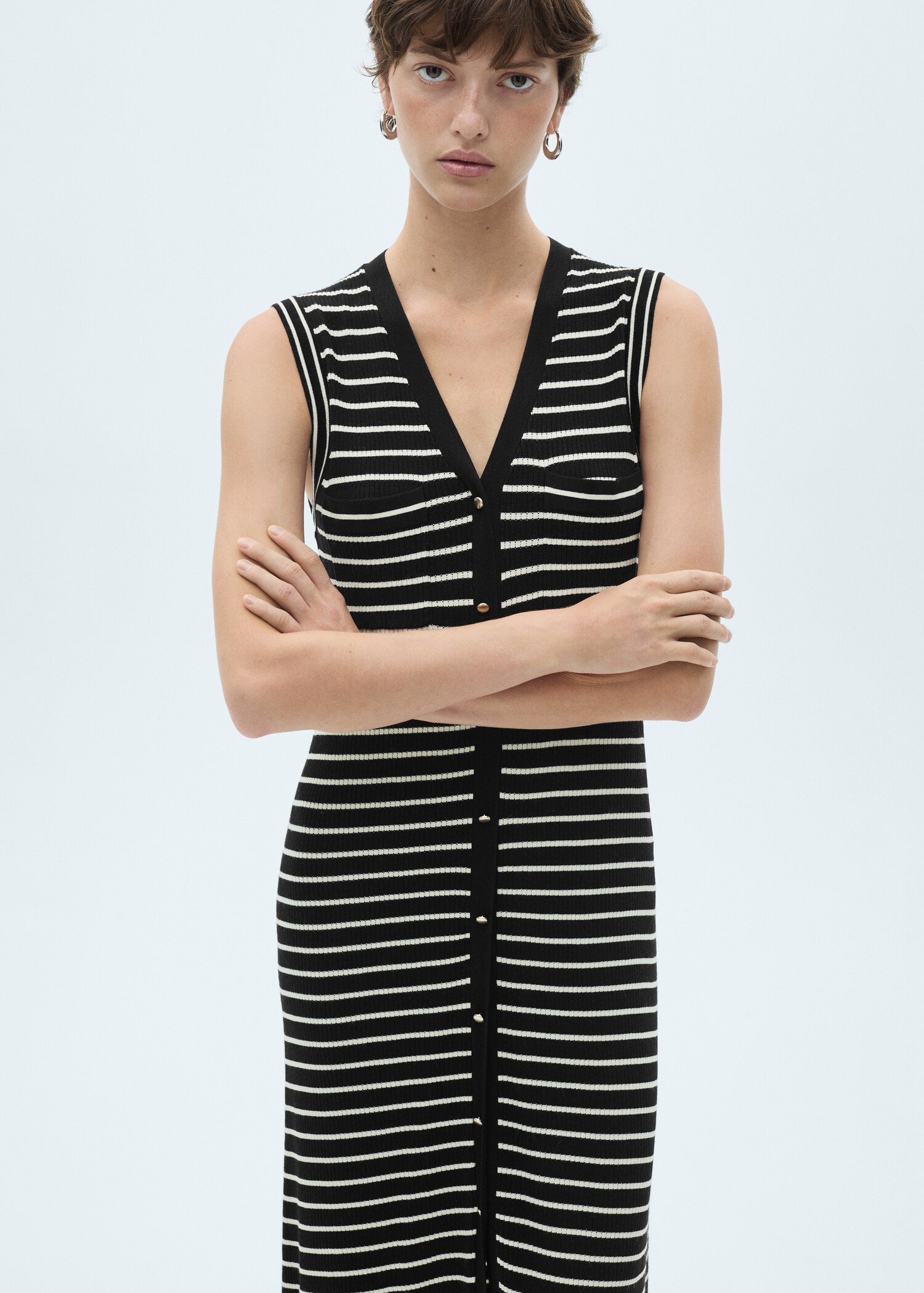 Striped sweater dress - Medium plane